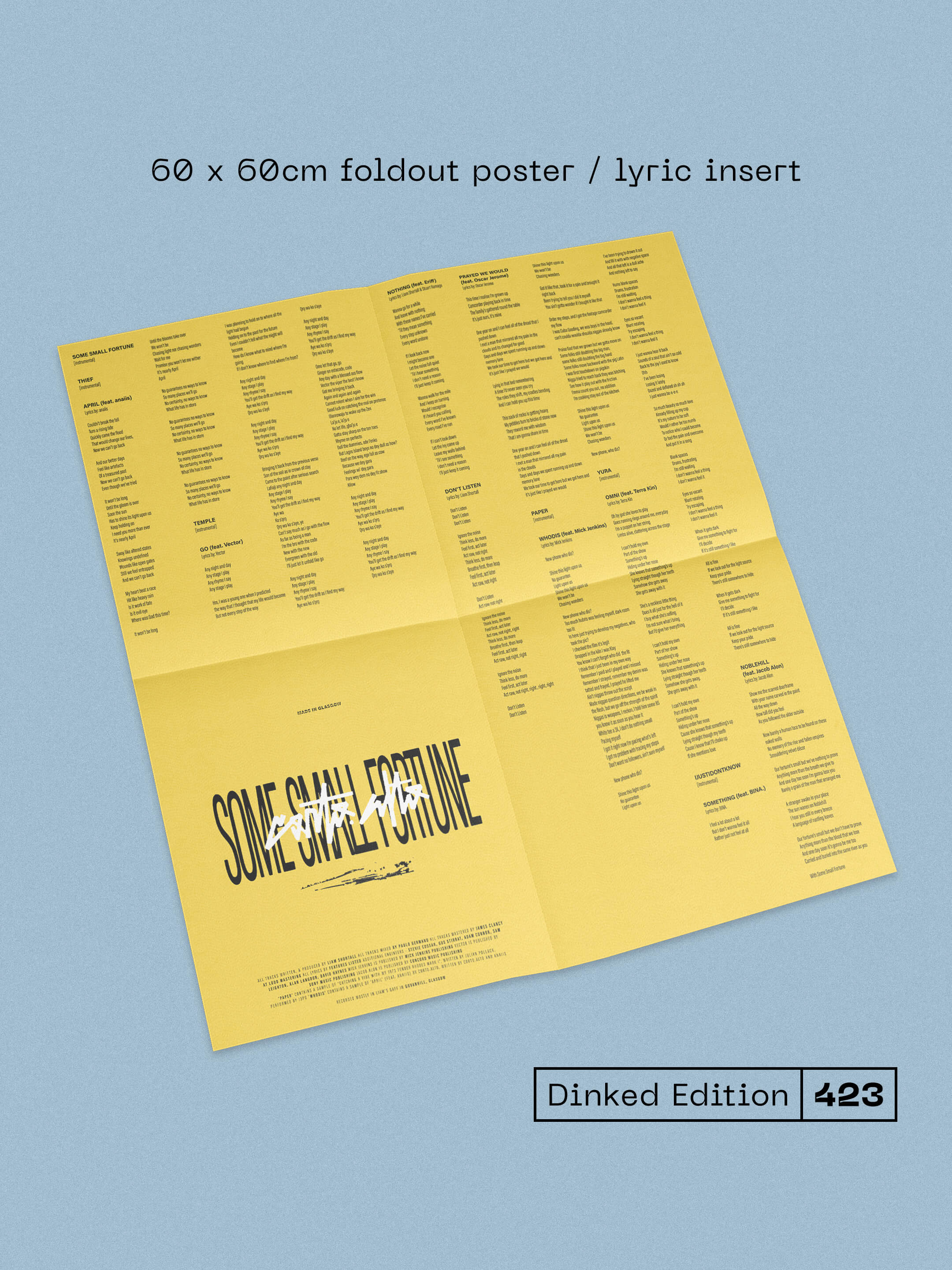 corto.alto - SOME SMALL FORTUNE - DINKED EDITION 423 - YELLOW PEARL VINYL LP + SLIPMAT & POSTER