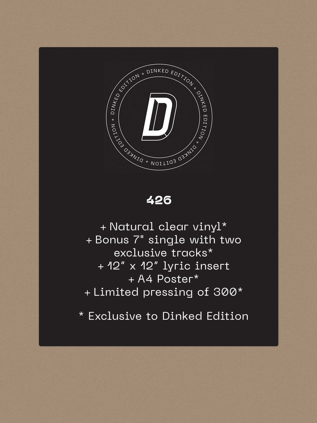 RAILCARD - TWO STEPS AT A TIME - DINKED EDITION 426 - NATURAL CLEAR VINYL LP + BONUS 7" + LYRIC SHEET & POSTER