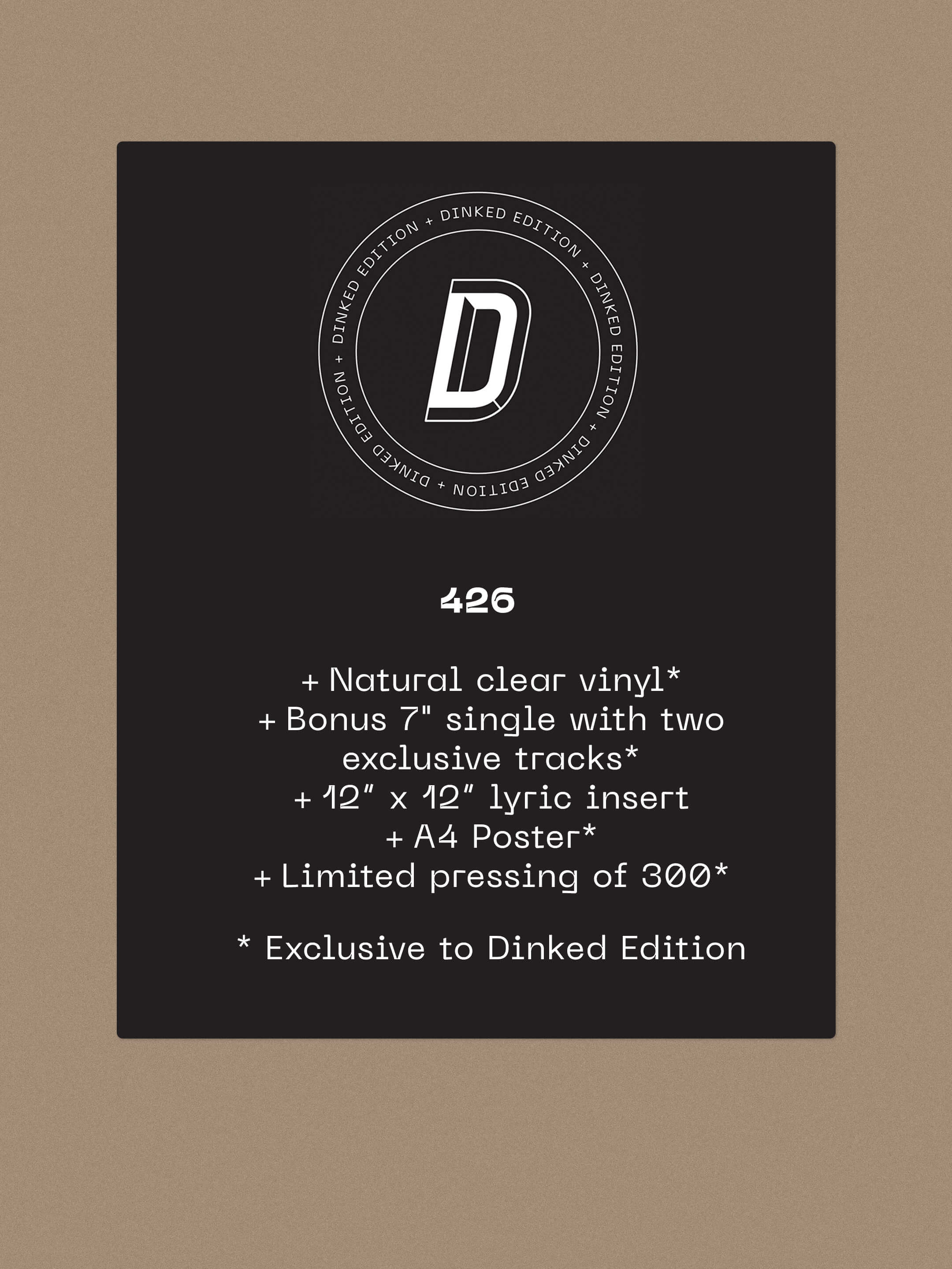 RAILCARD - TWO STEPS AT A TIME - DINKED EDITION 426 - NATURAL CLEAR VINYL LP + BONUS 7" + LYRIC SHEET & POSTER
