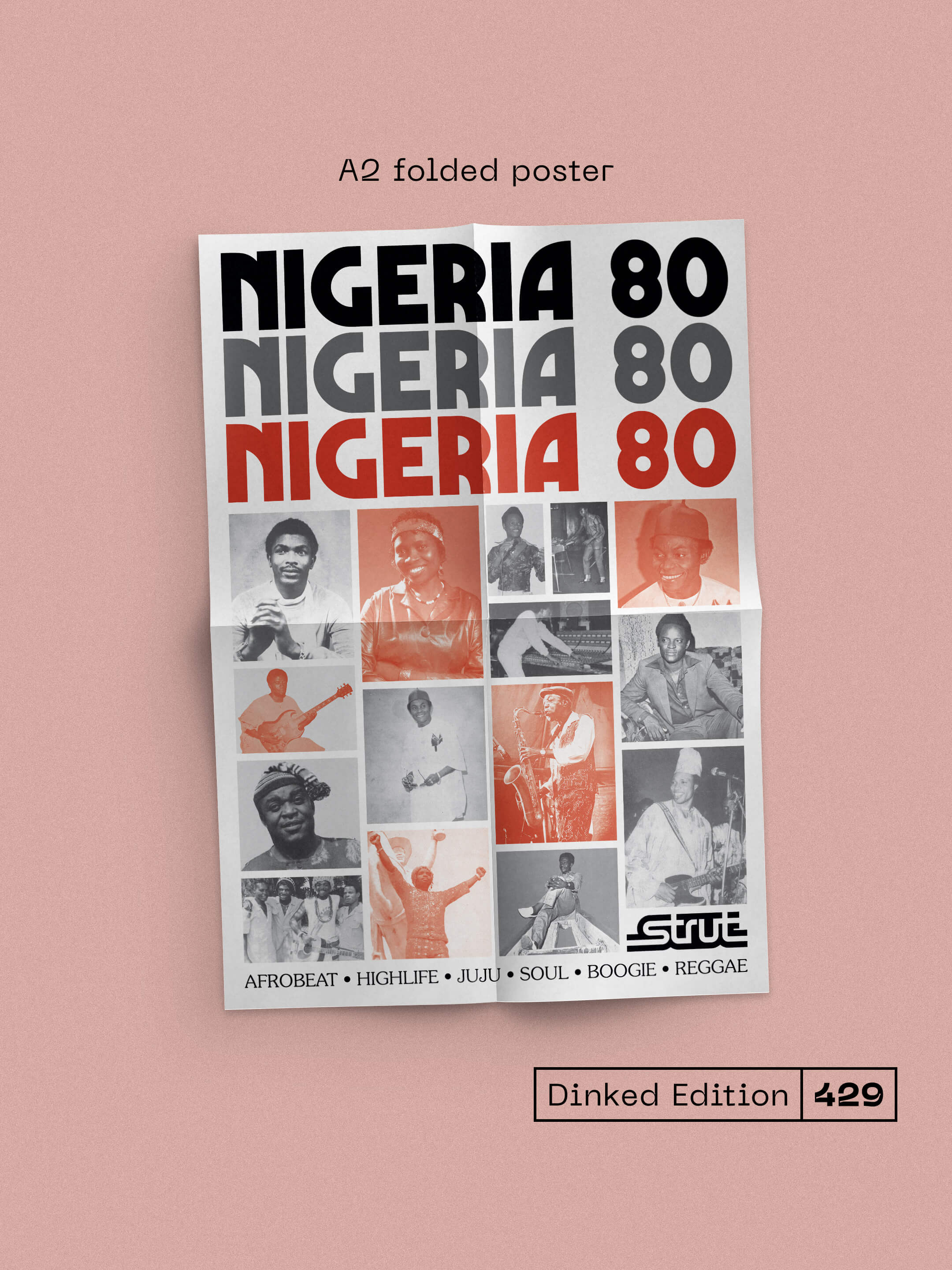 NIGERIA 80 - VARIOUS ARTISTS - DINKED EDITION 429 STRUT RECORDS - INKSPLOSION COLOUR 2LP VINYL