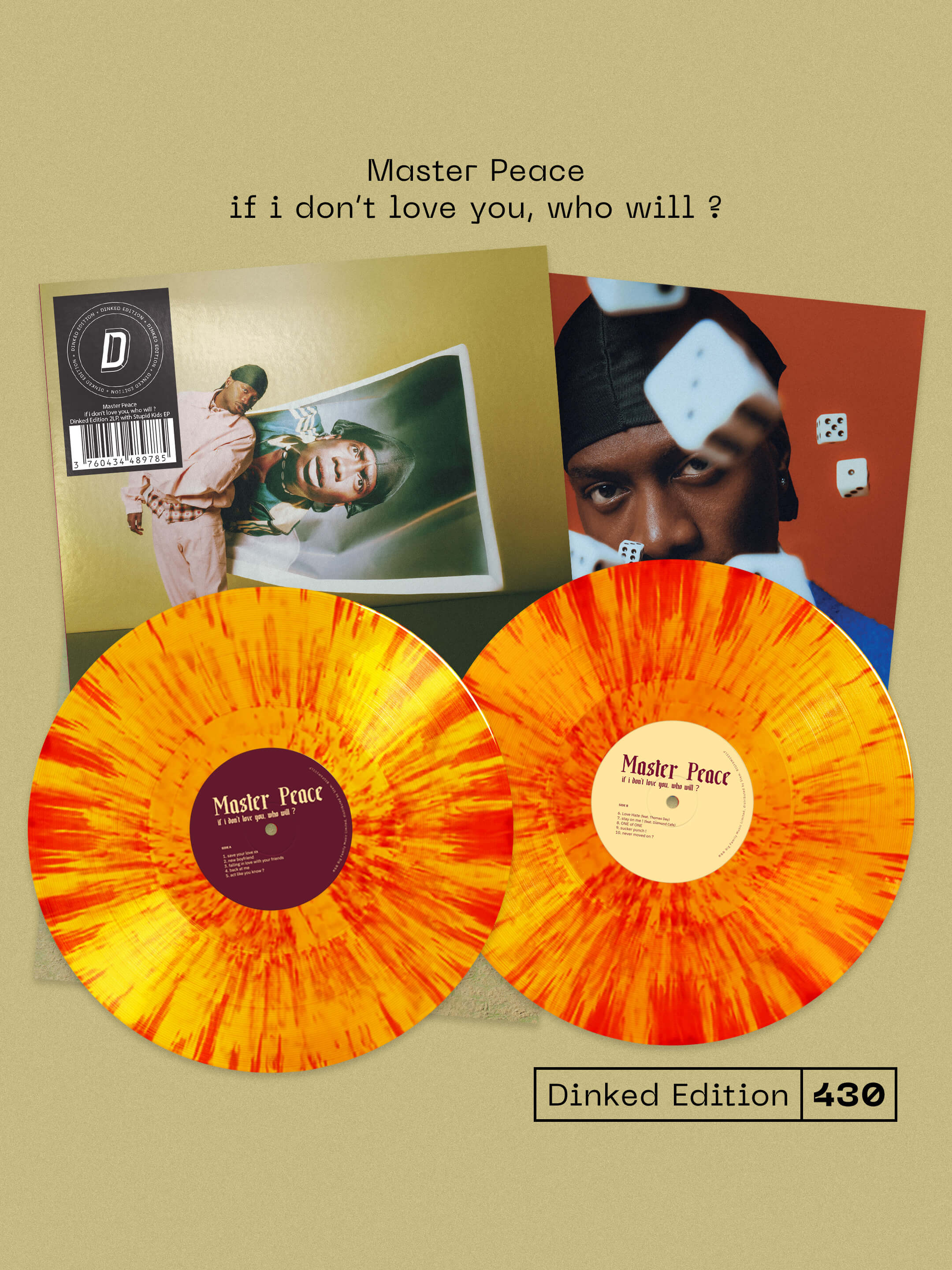 MASTER PEACE - if i don't love you, who will ? - DINKED EDITION 430 - YELLOW & RED SPLATTER DOUBLE VINYL 2LP - LIMITED PRESSING OF300 COPIES!