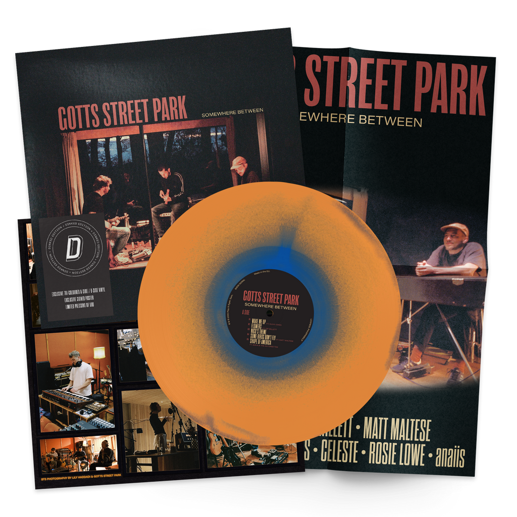 GOTTS STREET PARK - SOMEWHERE BETWEEN - DINKED EDITION 431 - TRI-COLOUR EFFECT VINYL LP + SIGNED POSTER