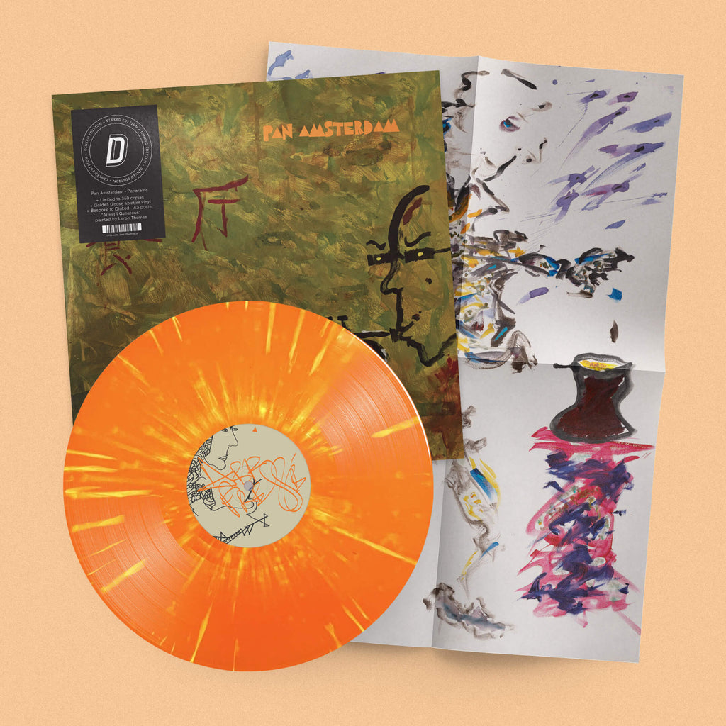 PAN AMSTERDAM - PANARAMA - DINKED EDITION 434 - GOLDEN GOOSE SPLATTER VINYL LP + BESPOKE A3 POSTER - LTD PRESSING OF 350