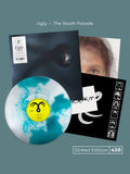 UGLY - THE SOUTH FACADE - DINKED EDITION 435 - CLEAR GLASS WITH CYAN ACCENT VINYL LP + POSTCARD & ART PRINT