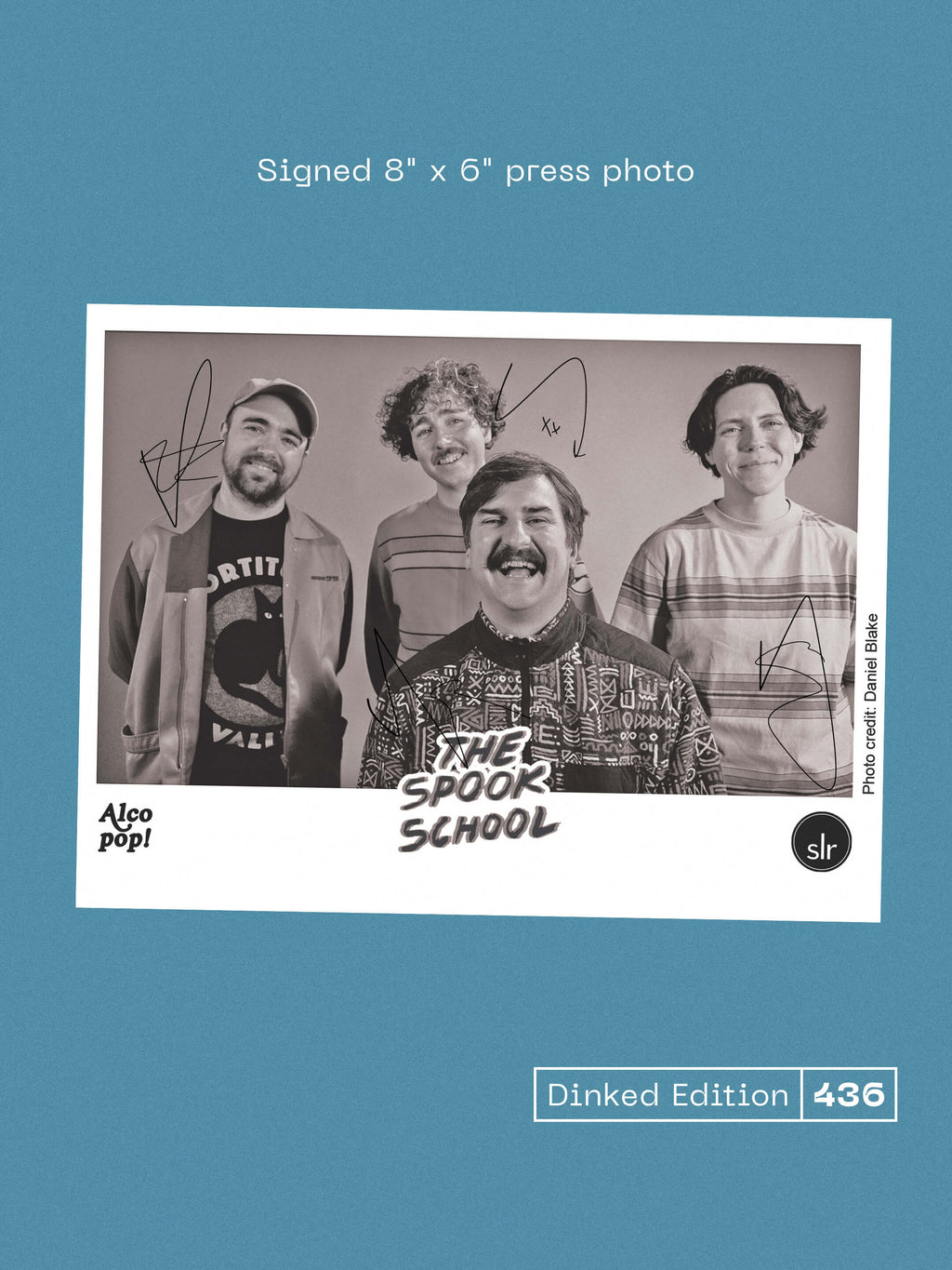 THE SPOOK SCHOOL - LIKE A HEARTBEAT - DINKED EDITION 436 - 'HEARTBEAT' RED & YELLOW SPLATTER VINYL LP + SIGNED PHOTO & TOP TRUMP CARDS