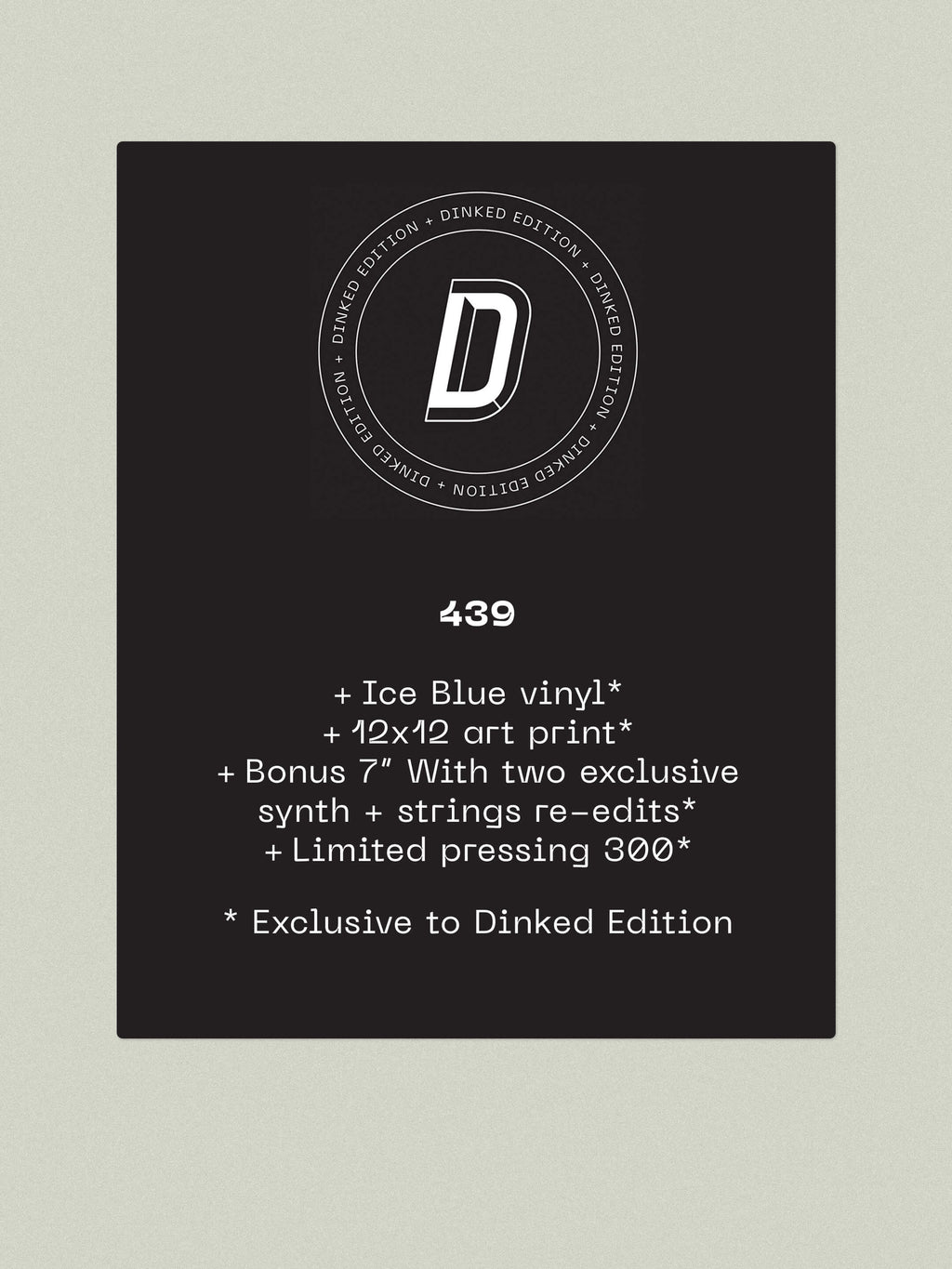 DOG UNIT - RUNNERS - DINKED EDITION 439 - ICE BLUE VINYL LP + ART PRINT & BONUS 7"