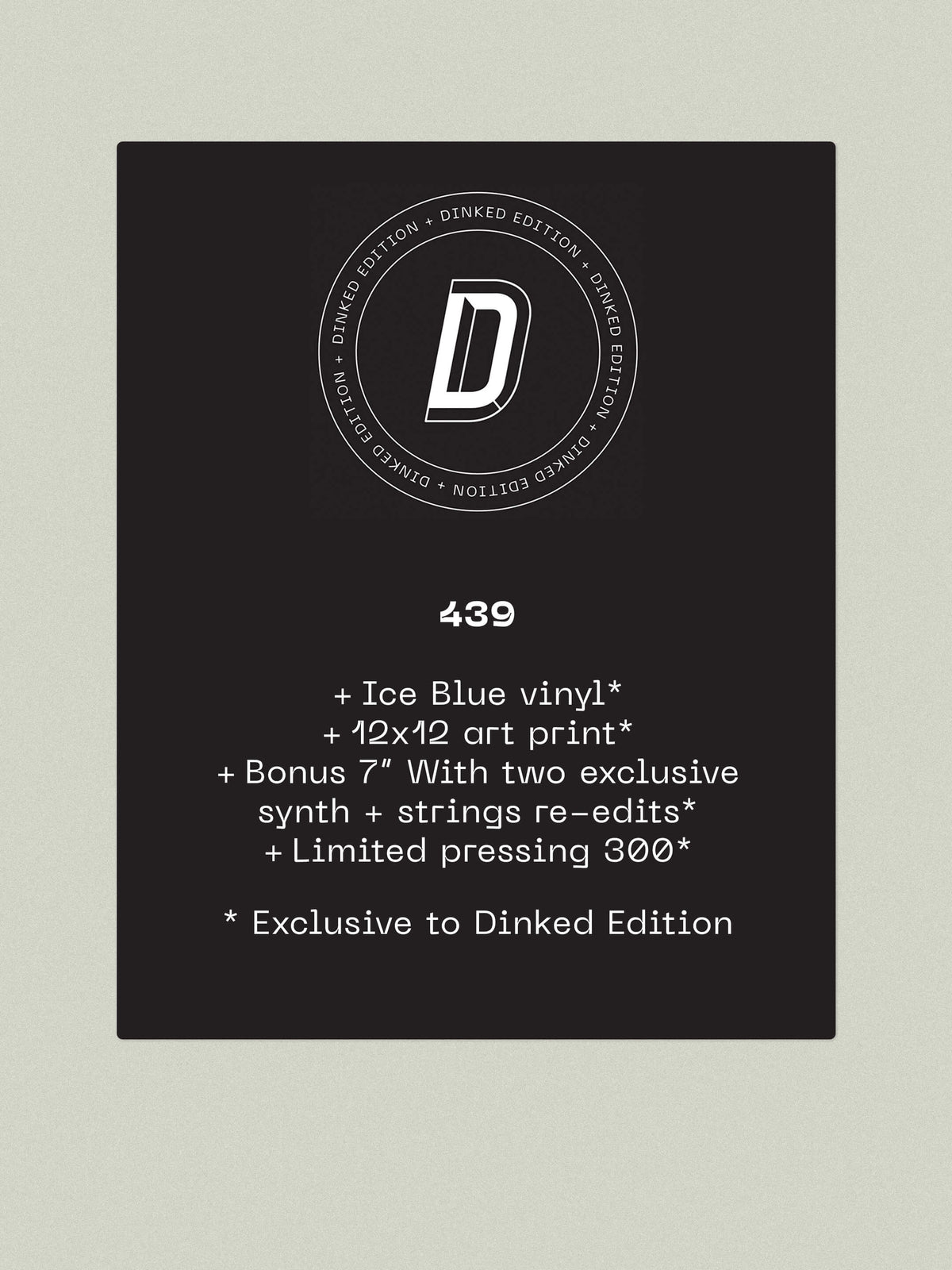DOG UNIT - RUNNERS - DINKED EDITION 439 - ICE BLUE VINYL LP + ART PRINT & BONUS 7"