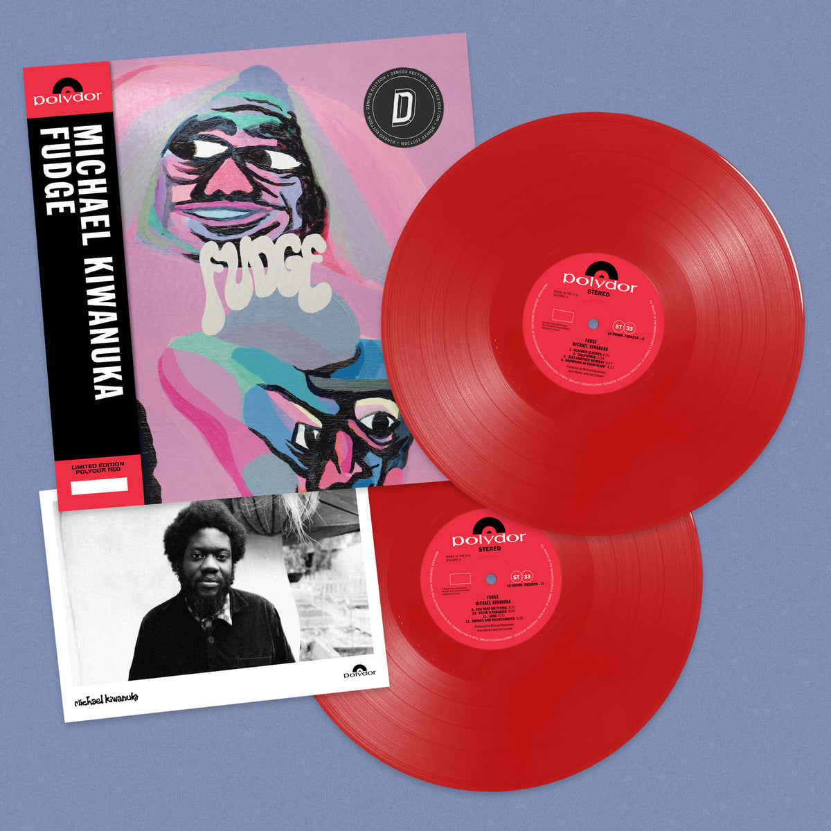 MICHAEL KIWANUKA - FUDGE - DINKED EDITION 445 - DOUBLE RED VINYL 2LP + PHOTO INSERT + NUMBERED OBI STRIP - LIMITED TO 1000 COPIES - PRE ORDER OUT 23RD OCT 2026