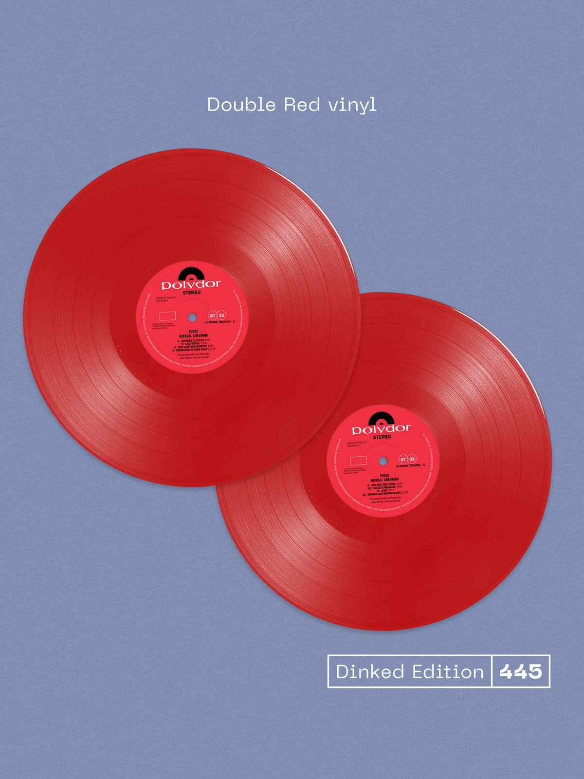 MICHAEL KIWANUKA - FUDGE - DINKED EDITION 445 - DOUBLE RED VINYL 2LP + PHOTO INSERT + NUMBERED OBI STRIP - LIMITED TO 1000 COPIES - PRE ORDER OUT 23RD OCT 2026