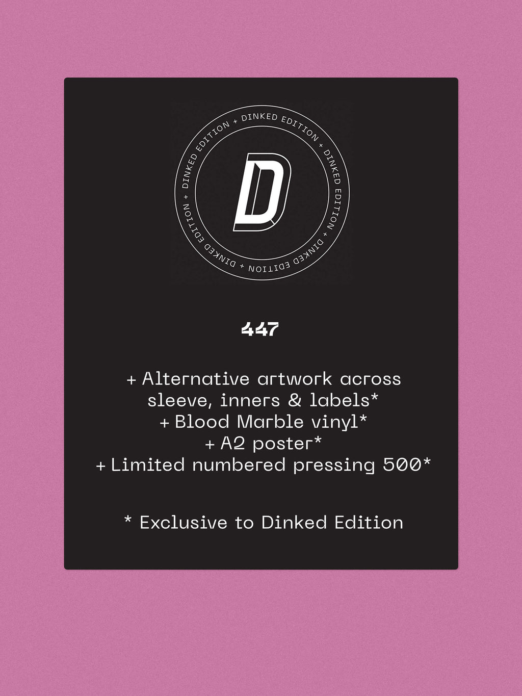 GANS - GANS - DINKED EDITION 447 - BLOOD MARBLE VINYL LP - ALTERNATE ARTWORK + A2 POSTER - LIMITED TO 500 COPIES - PRE ORDER OUT 26TH FEB 2027