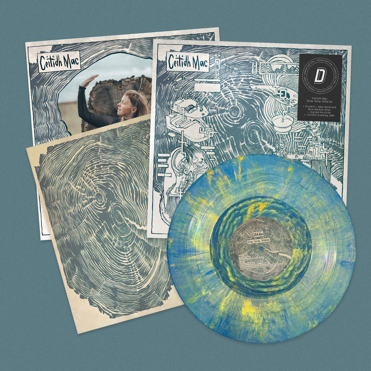 CEITIDH MAC - SING, SUNG, SINGING - DINKED EDITION 450 - ANCIENT + NEW GOLD & BLUE MARBLE VINYL LP + SIGNED PRINT LIMITED TO 300 COPIES - PRE ORDER OUT 8TH JAN 2027