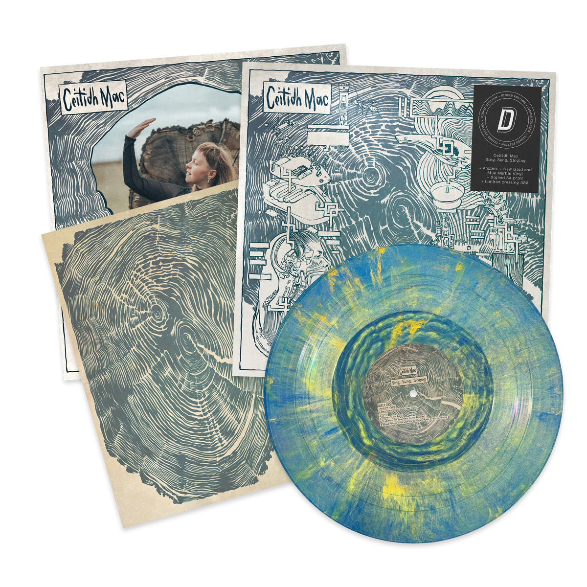 CEITIDH MAC - SING, SUNG, SINGING - DINKED EDITION 450 - ANCIENT + NEW GOLD & BLUE MARBLE VINYL LP + SIGNED PRINT LIMITED TO 300 COPIES - PRE ORDER OUT 8TH JAN 2027