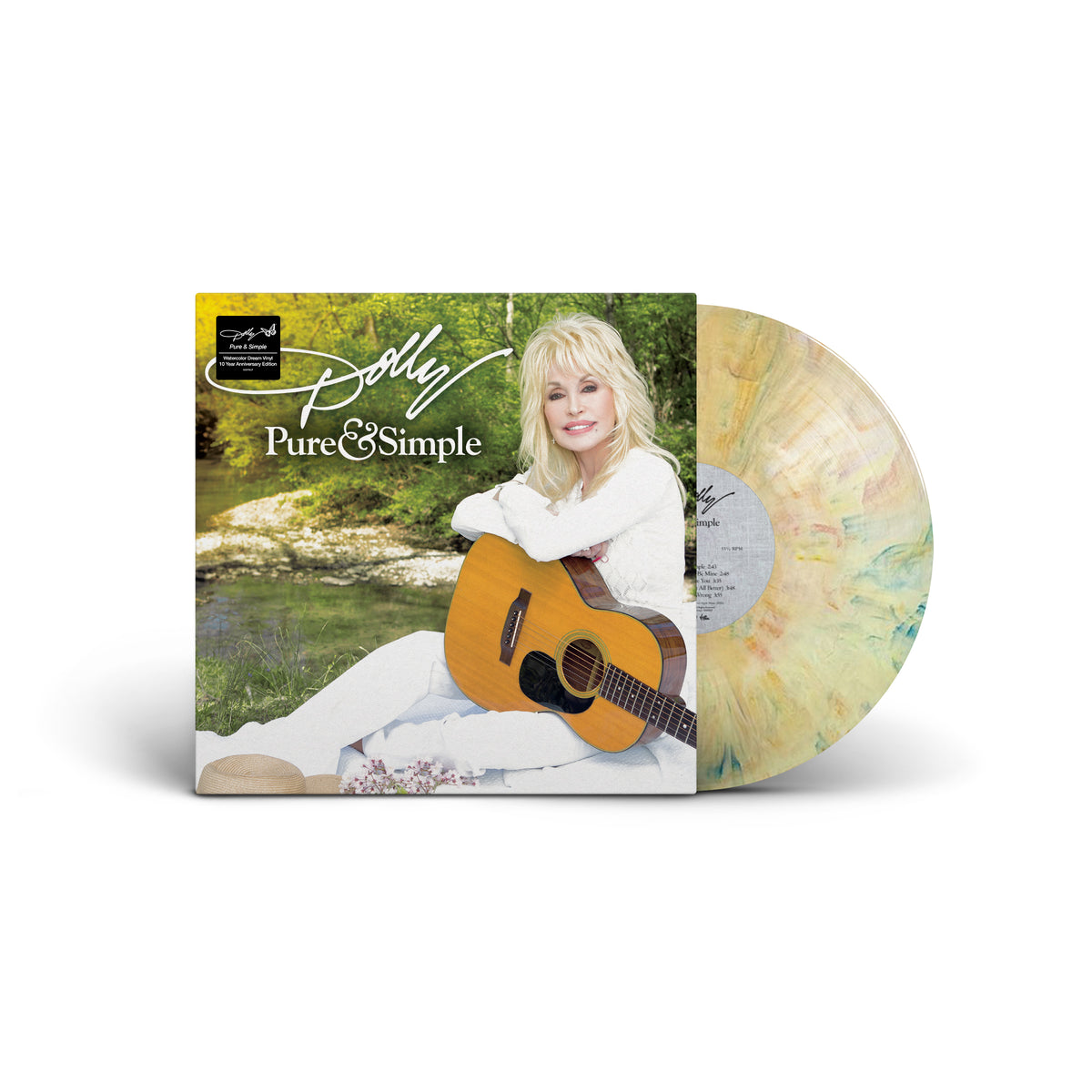 DOLLY PARTON - PURE & SIMPLE 10TH ANNIVERSARY EDITION - LIMITED WATERCOLOUR DREAM VINYL LP - PRE ORDER OUT 11TH DEC 2026