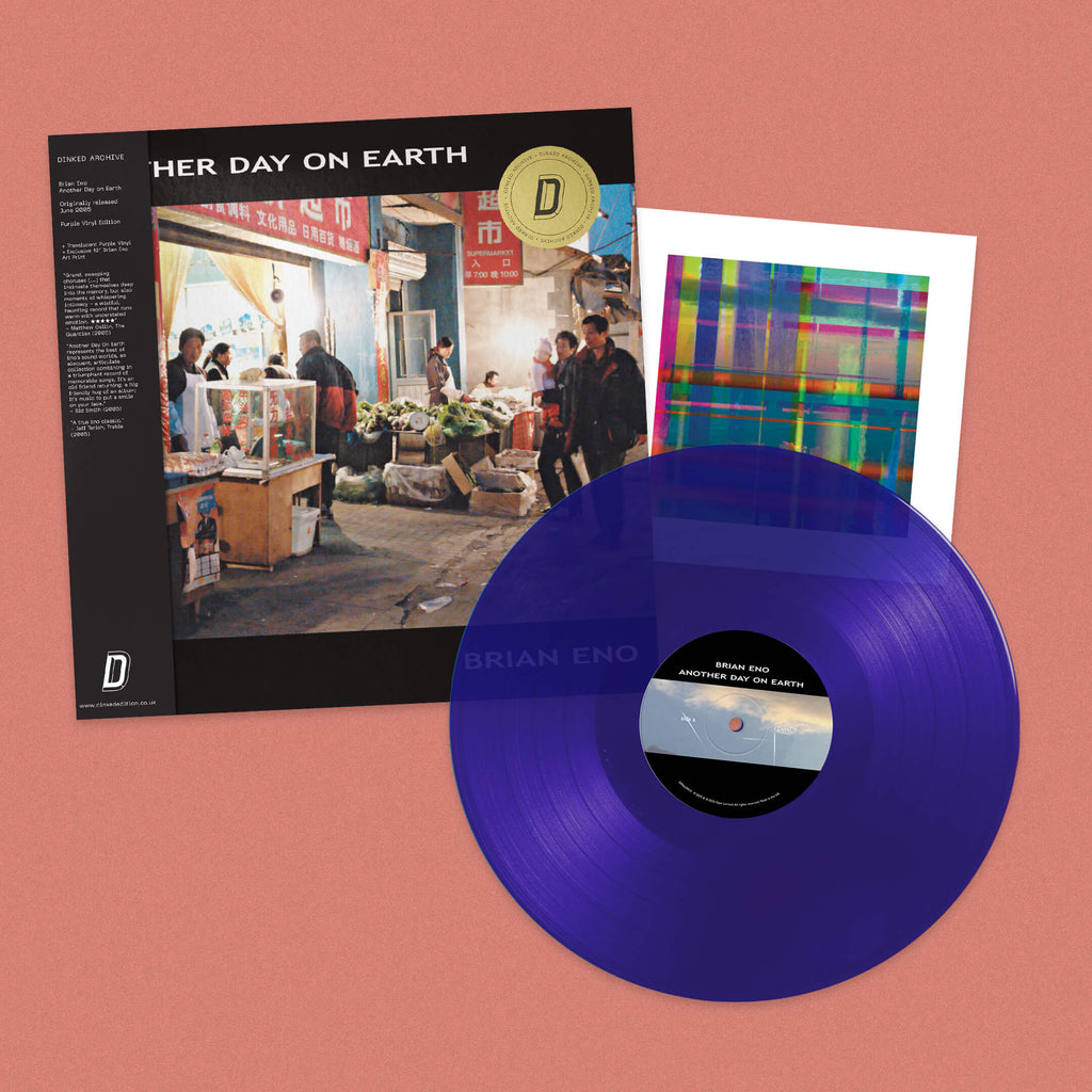 BRIAN ENO - ANOTHER DAY ON EARTH - DINKED ARCHIVE EDITION 36 - TRANSLUCENT PURPLE VINYL LP + ART PRINT - LIMITED TO 600 COPIES!