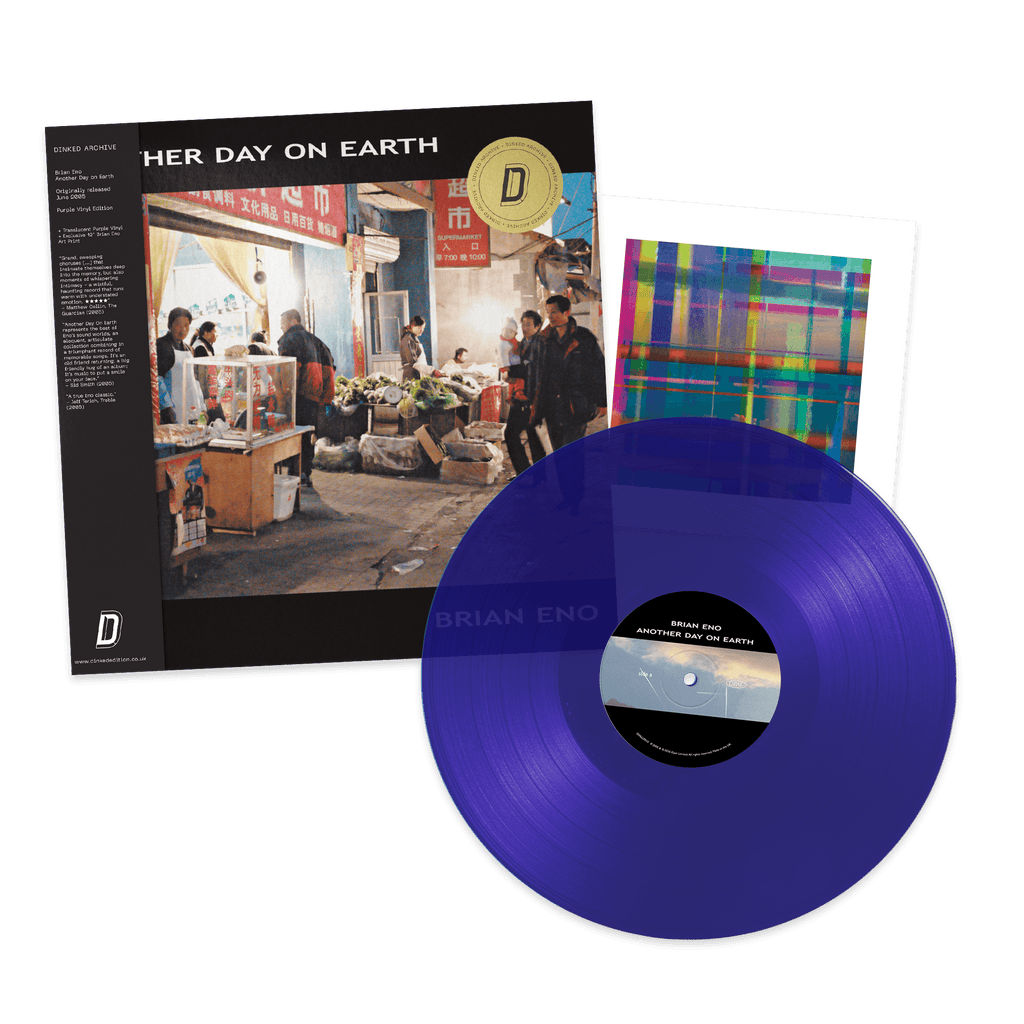 BRIAN ENO - ANOTHER DAY ON EARTH - DINKED ARCHIVE EDITION 36 - TRANSLUCENT PURPLE VINYL LP + ART PRINT - LIMITED TO 600 COPIES!