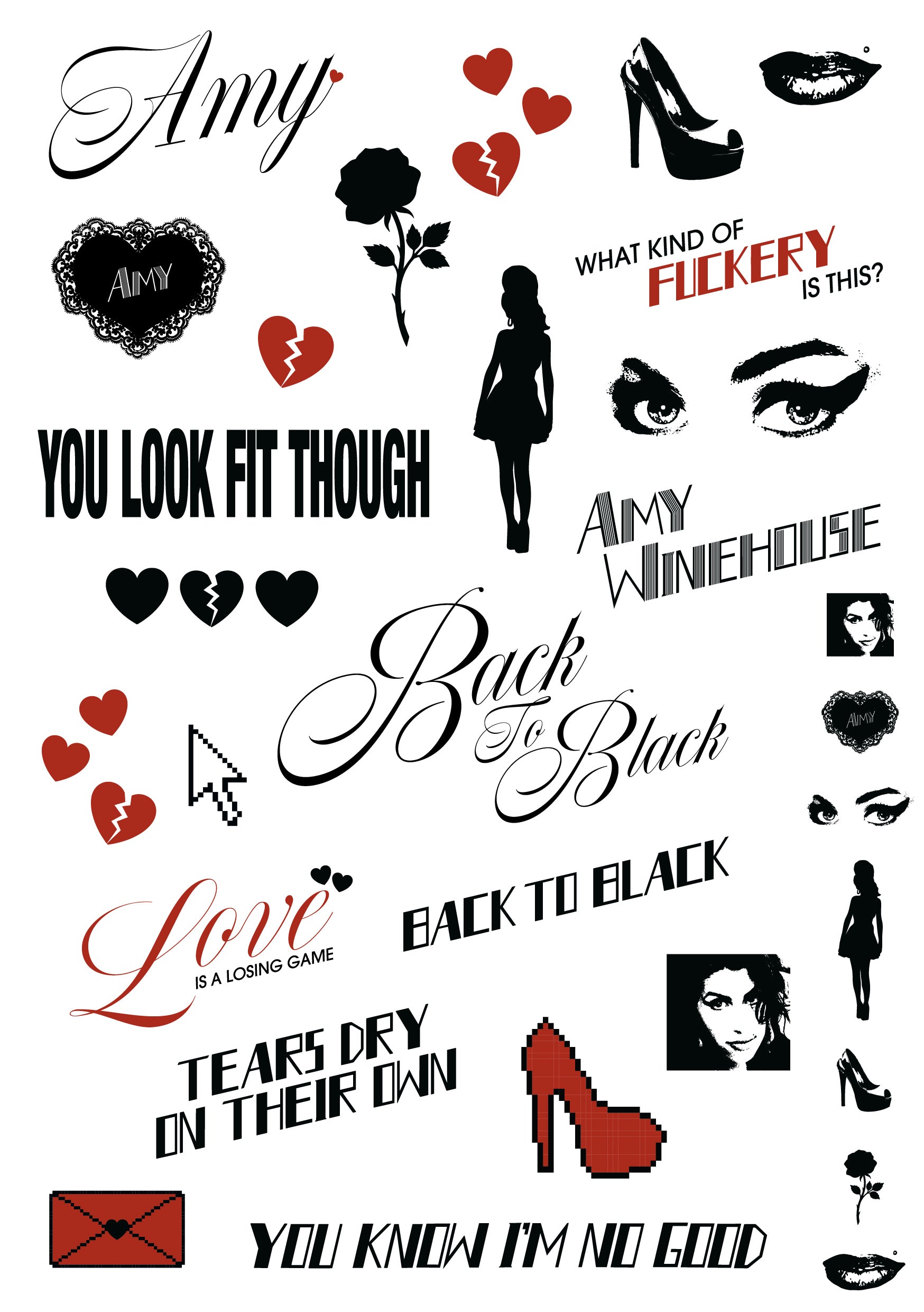 AMY WINEHOUSE - BACK TO BLACK 20TH ANNIVERSARY - LIMITED EDITION 3LP CLEAR VINYL + EXCLUSIVE A5 TATTOO SHEET