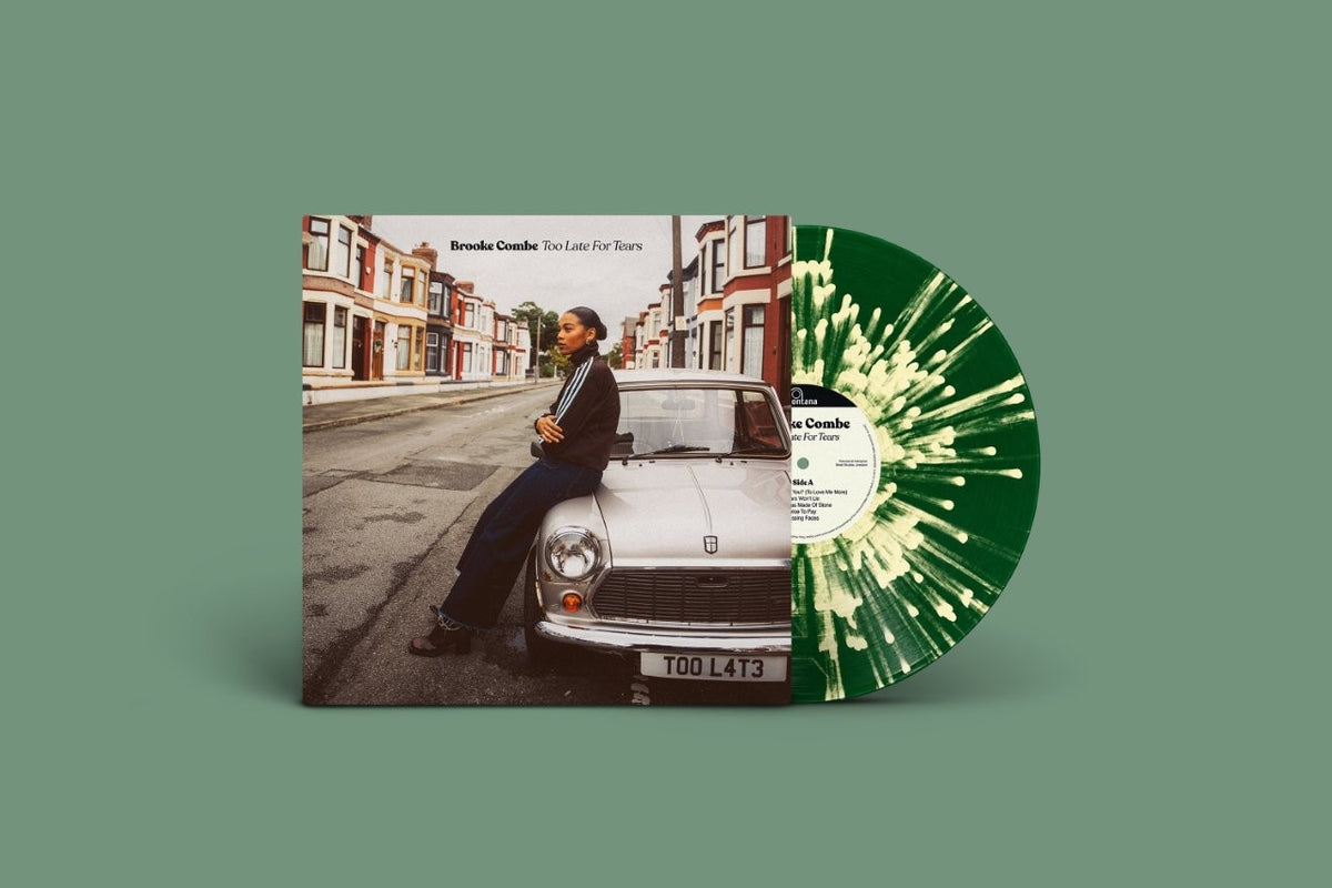 BROOKE COMBE - TOO LATE FOR TEARS - LIMITED EDITION INDIES EXCLUSIVE GREEN SPLATTER VINYL LP - PRE ORDER OUT 5TH MARCH 2027