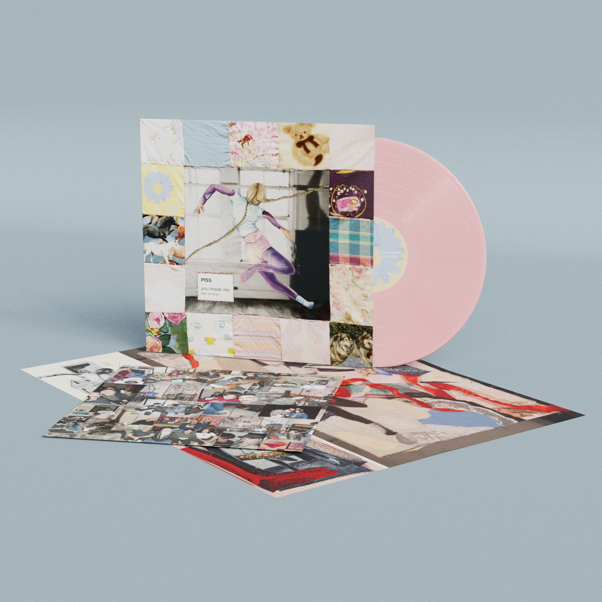 PISS - you made me / skin on linen - LIMITED LOSER EDITION ON BABY PINK VINYL LP