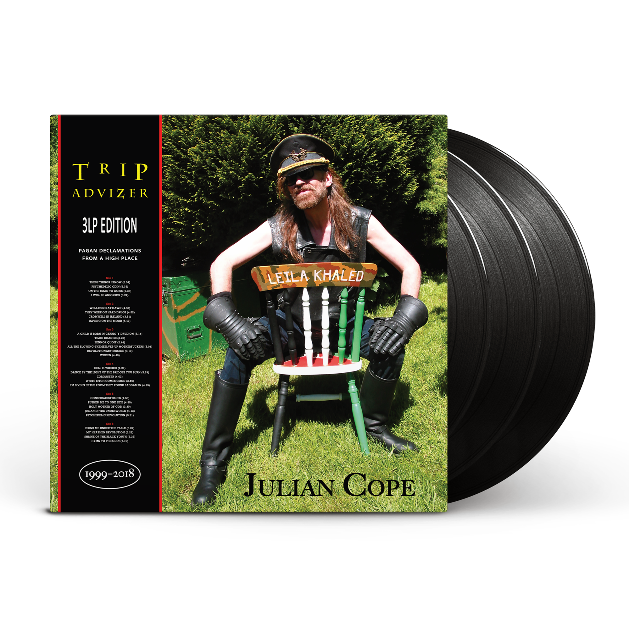 JULIAN COPE - TRIP ADVIZER - 3LP TRIPLE BLACK VINYL IN GATEFOLD SLEEVE