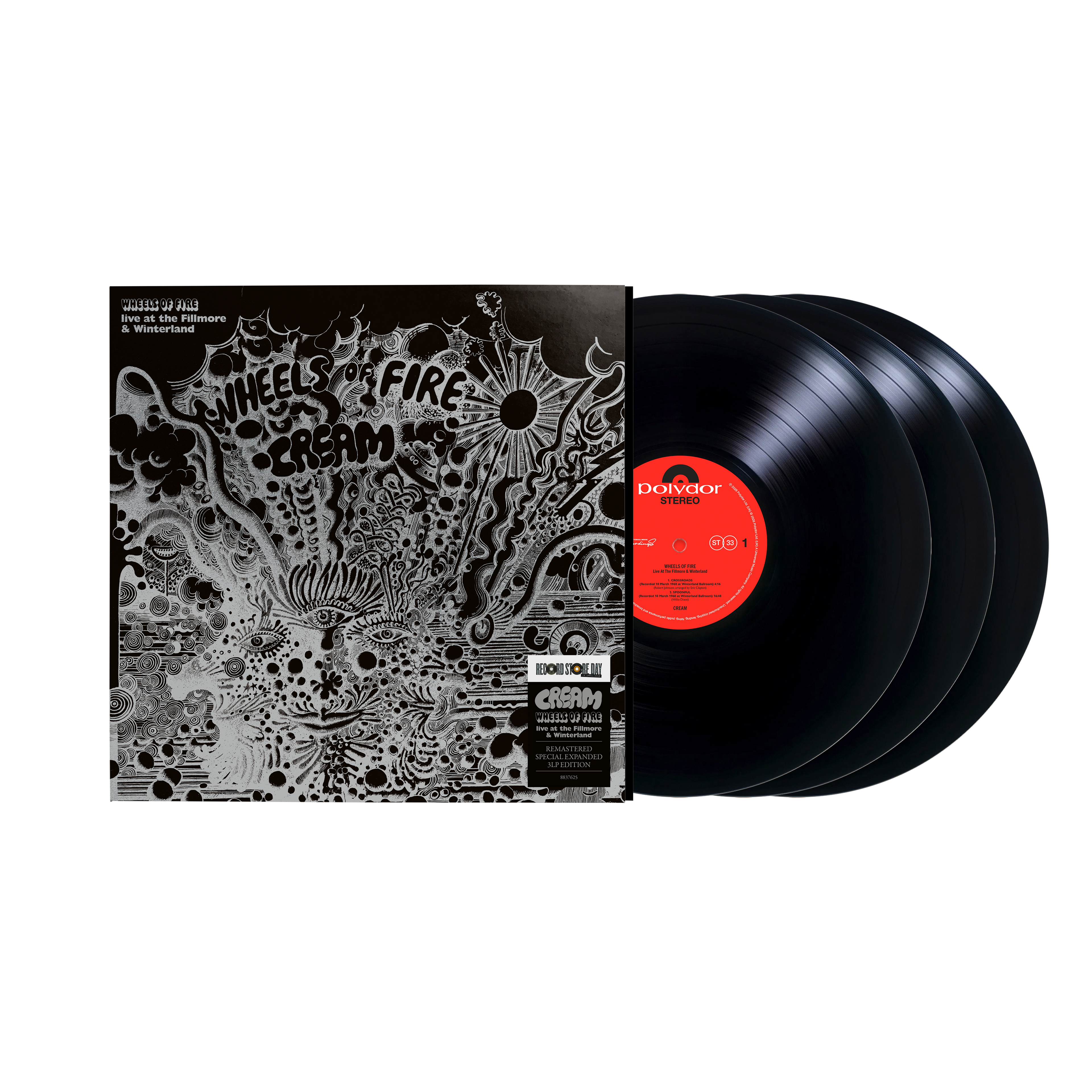 CREAM - WHEELS OF FIRE: LIVE AT THE FILLMORE & WINTERLAND - LIMITED EDITION 3LP BLACK VINYL RSD2026