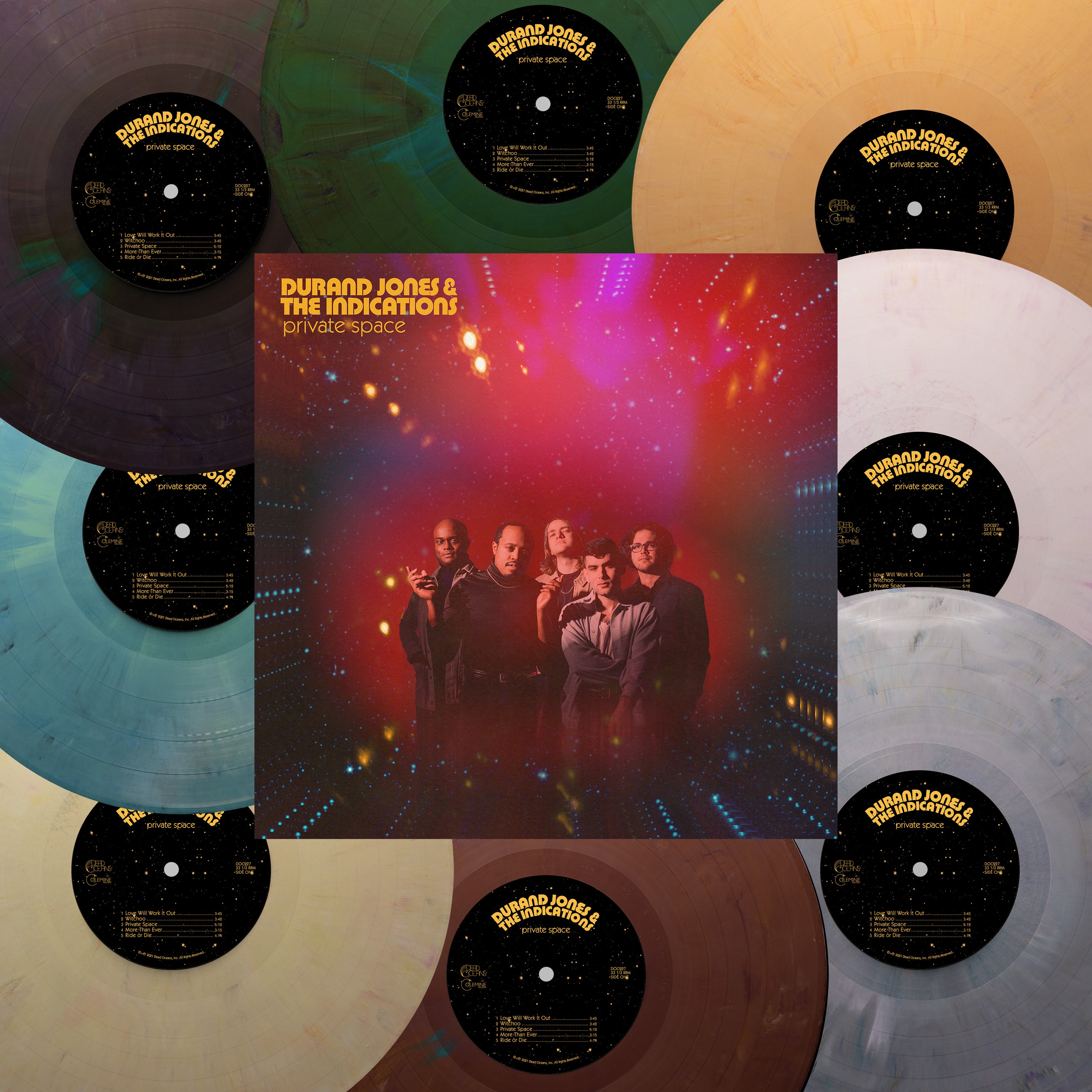 DURAND JONES & THE INDICATIONS - PRIVATE SPACE - REVINYL EDITION - ECO MIX RANDOM COLOUR VINYL LP