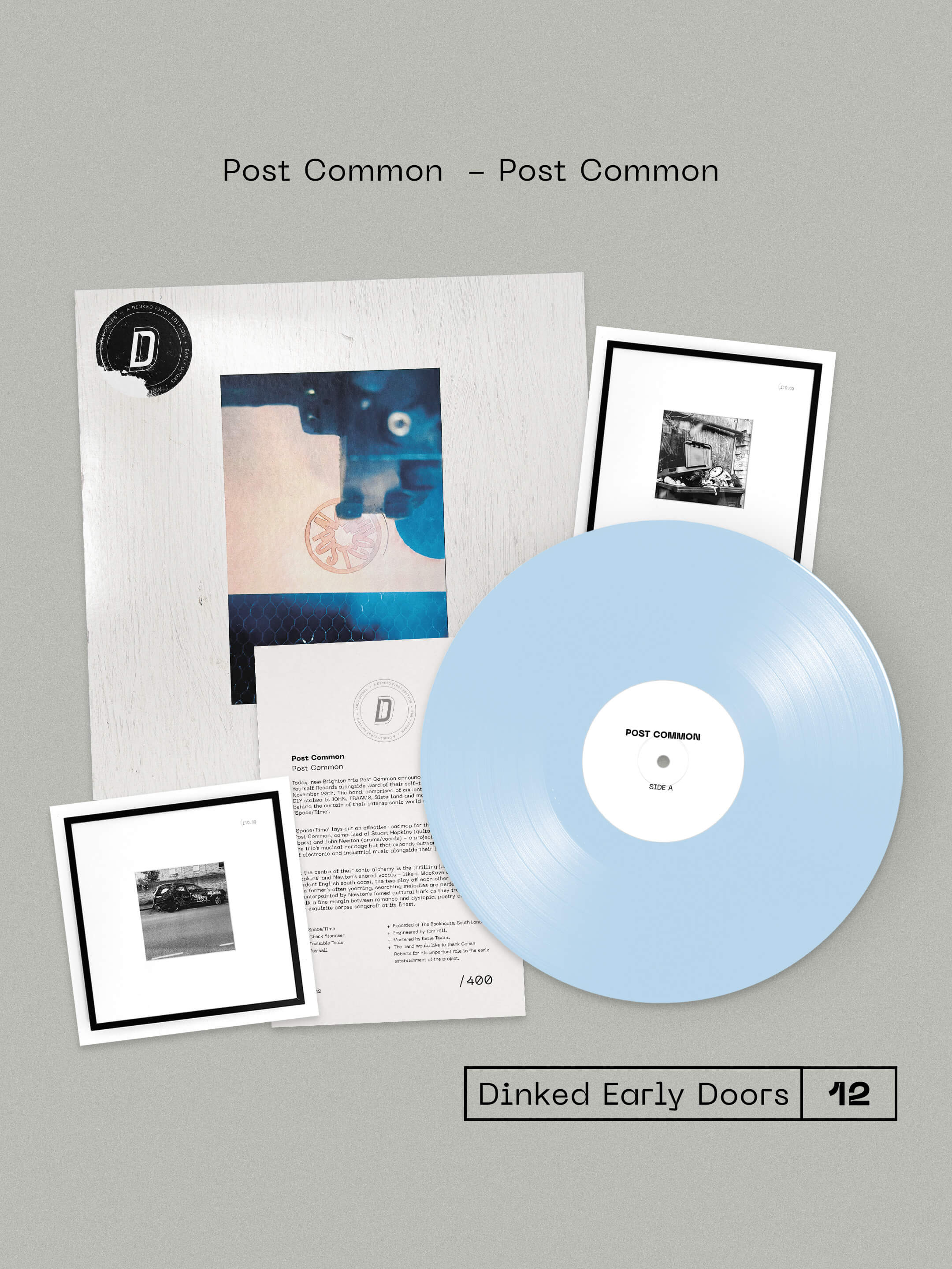 POST COMMON - POST COMMON - DINKED EARLY DOORS EDITION 12 - ICE PLUME BLUE VINYL LP + ART CARDS & SIGNED NUMBERED INSERT