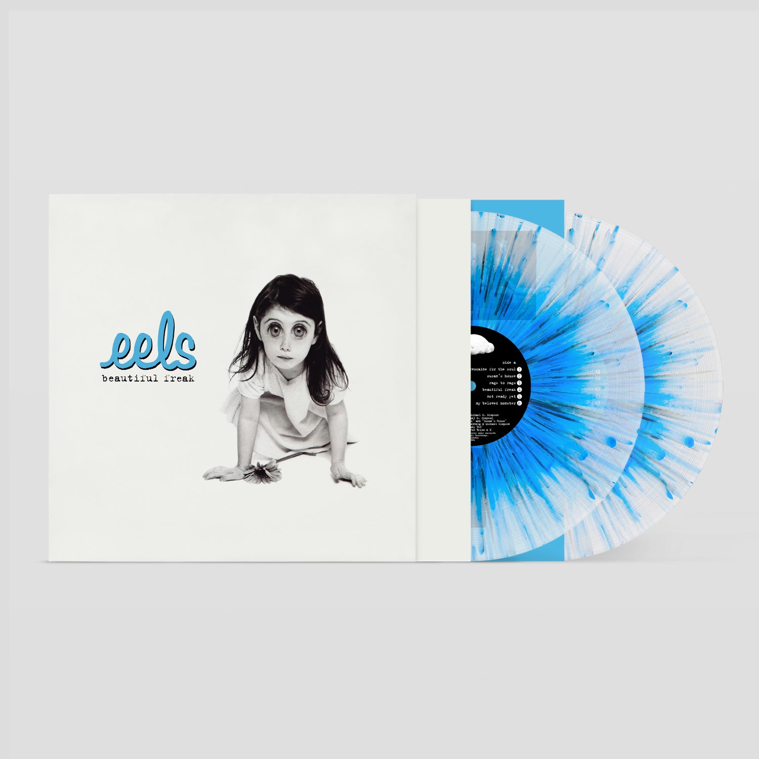 EELS - BEAUTIFUL FREAK - LIMITED EDITION 30TH ANNIVERSARY BLACK & BLUE SPLATTER 2LP VINYL