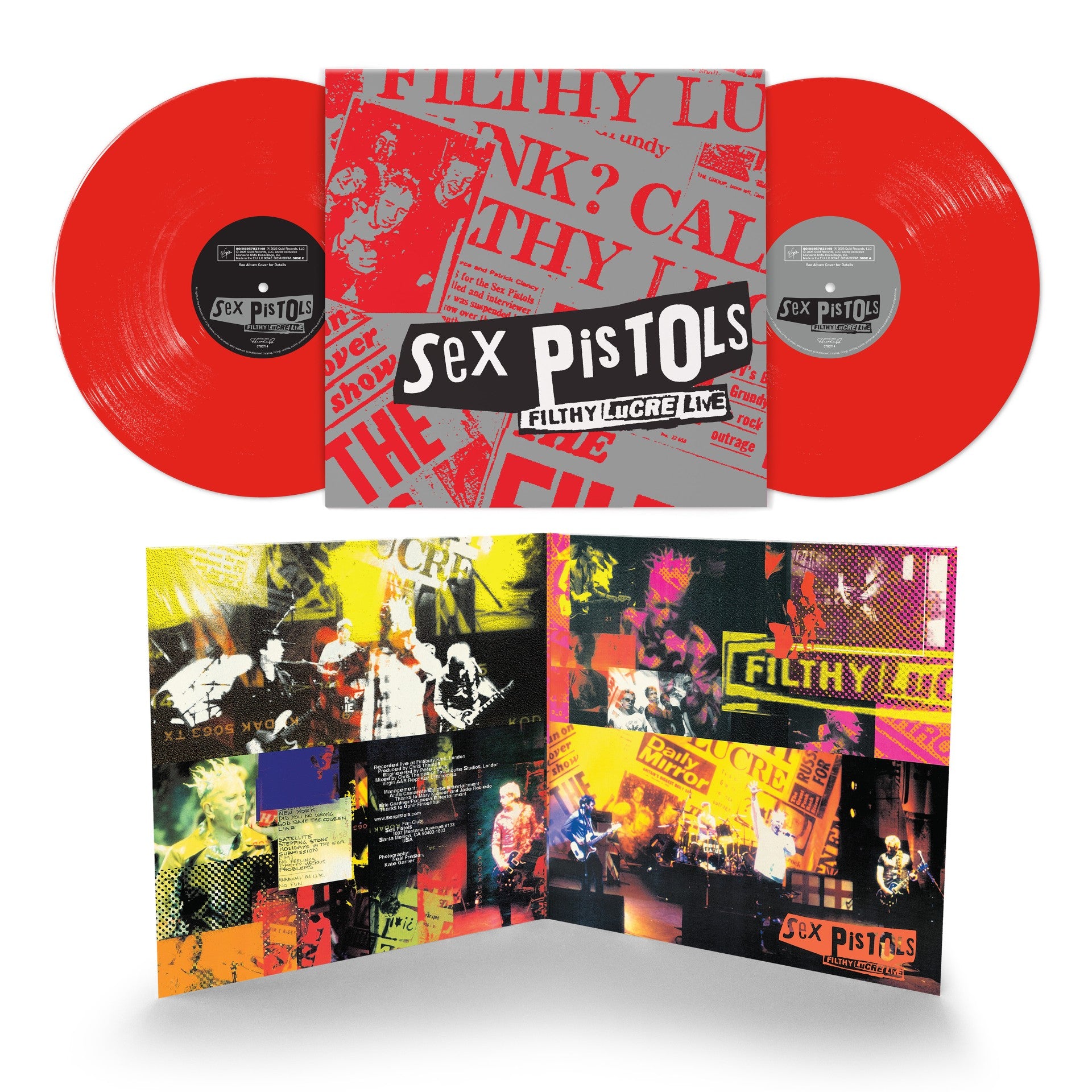 SEX PISTOLS - FILTHY LUCRE 30TH ANNIVERSARY - 2LP RED VINYL