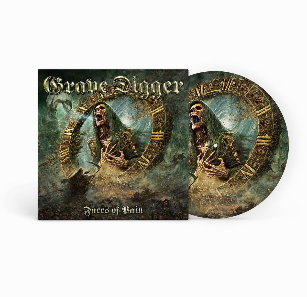 GRAVE DIGGER - FACES OF PAIN - LIMITED EDITION INDIES EXCLUSIVE  PICTURE DISC VINYL LP - PRE ORDER OUT 15TH JANUARY 2027