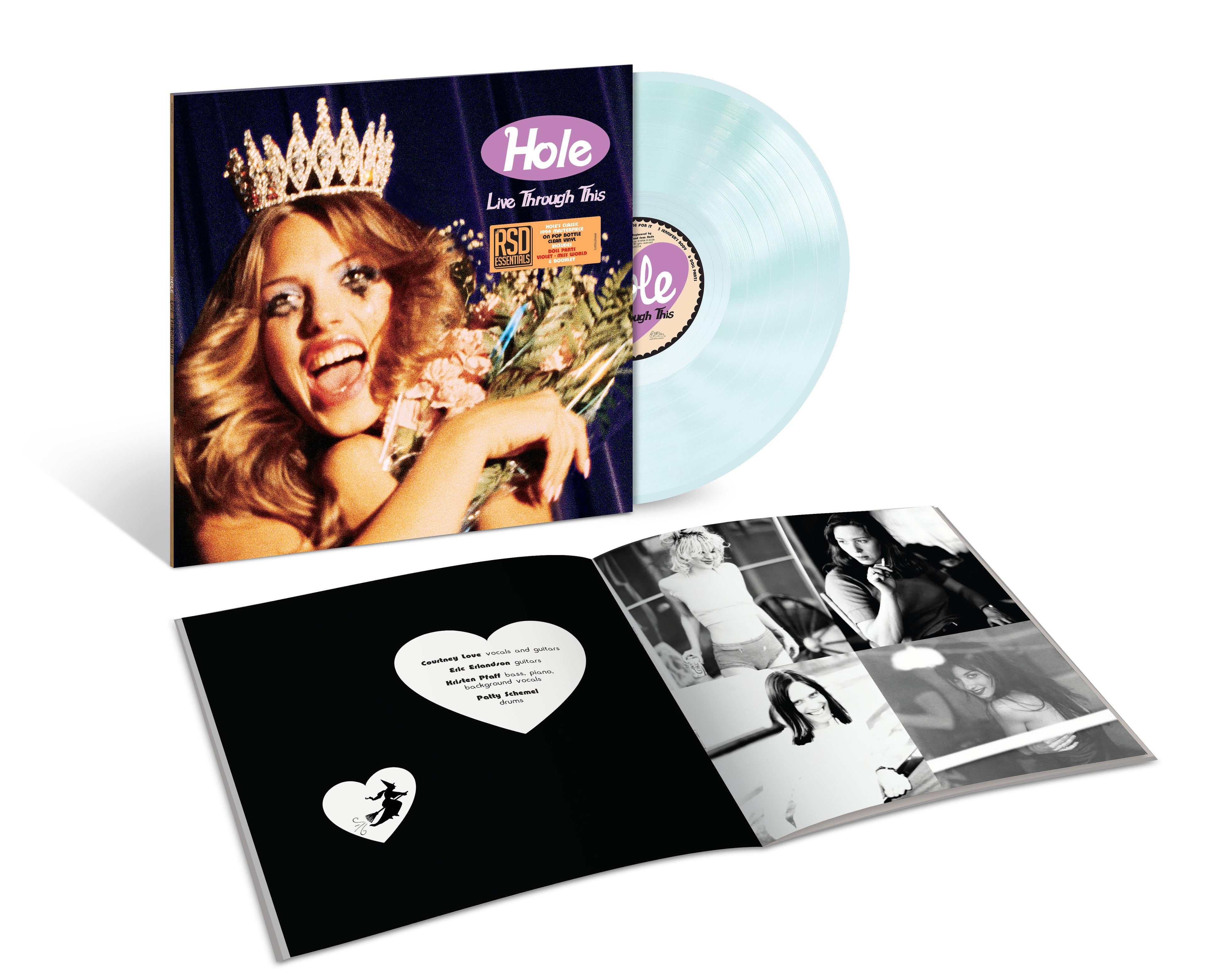 HOLE - LIVE THROUGH THIS - LIMITED EDITION RSD ESSENTIAL POP BOTTLE CLEAR VINYL LP