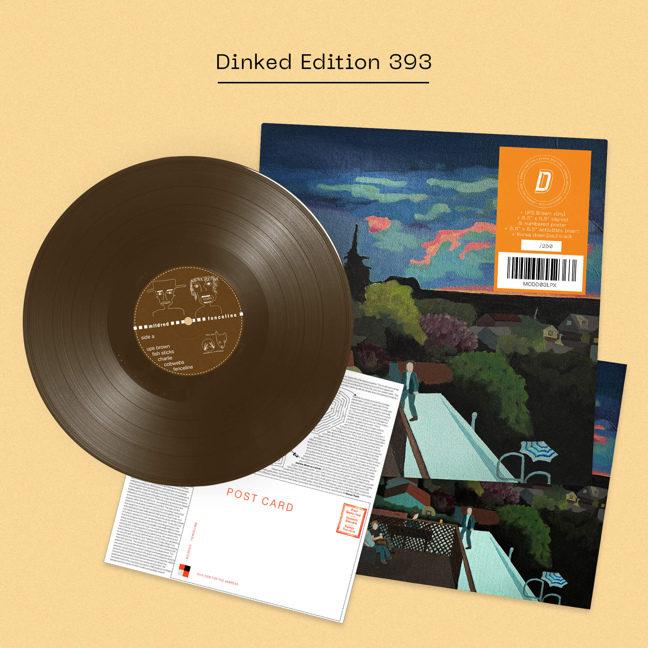 MILDRED - FENCELINE - DINKED EDITION 393 - BROWN VINYL LP