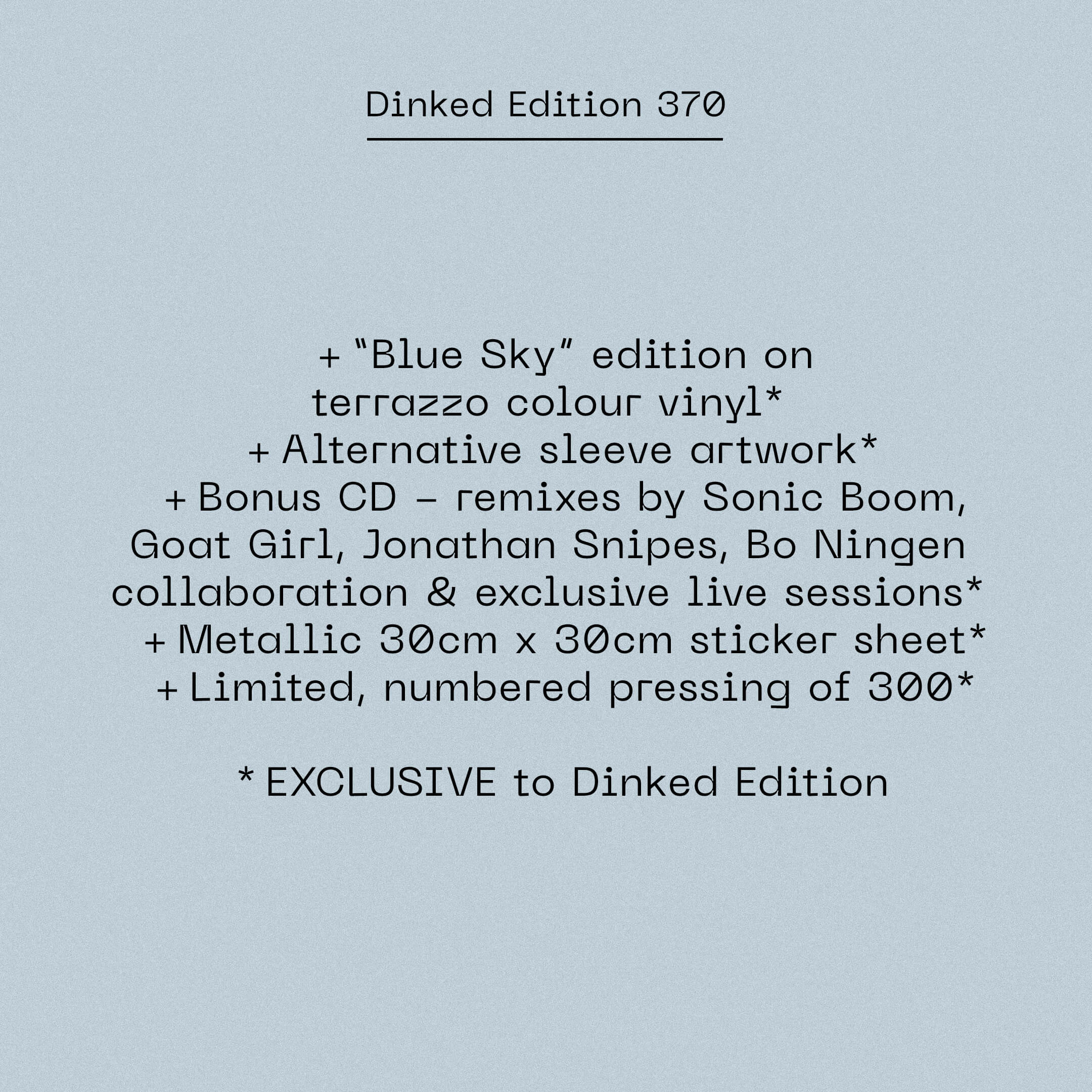 VOKA GENTLE - DOMESTIC BLISS - DINKED EDITION BLUE SKY VINYL LP & BONUS CD