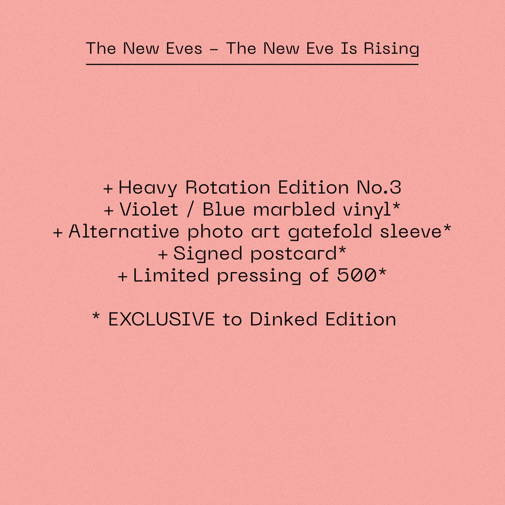 THE NEW EVES - THE NEW EVE IS RISING - DINKED HEAVY ROTATION EDITION BLUE MARBLED VINYL LP