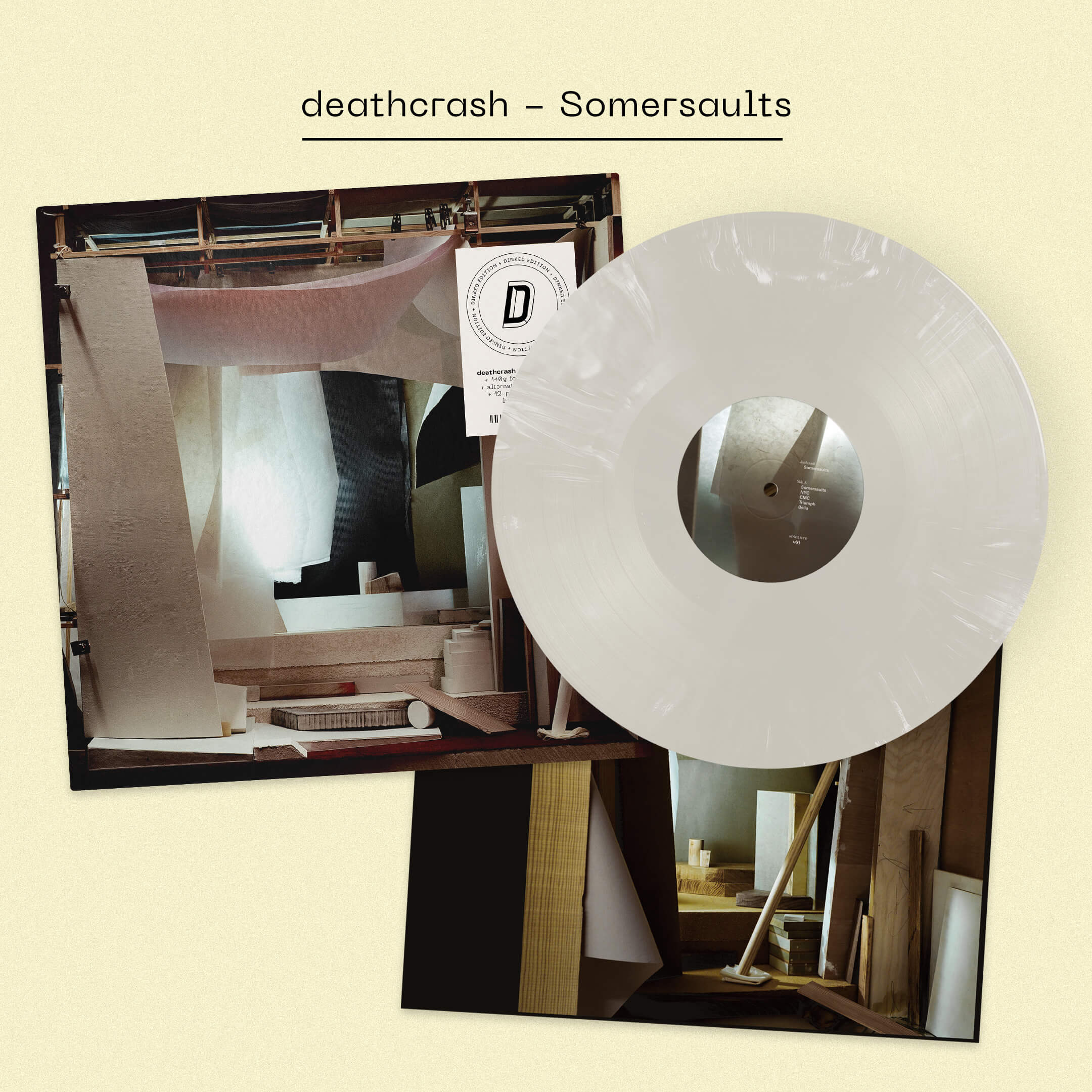 DEATHCRASH - SOMERSAULTS - DINKED EDITION FOG WHITE VINYL LP
