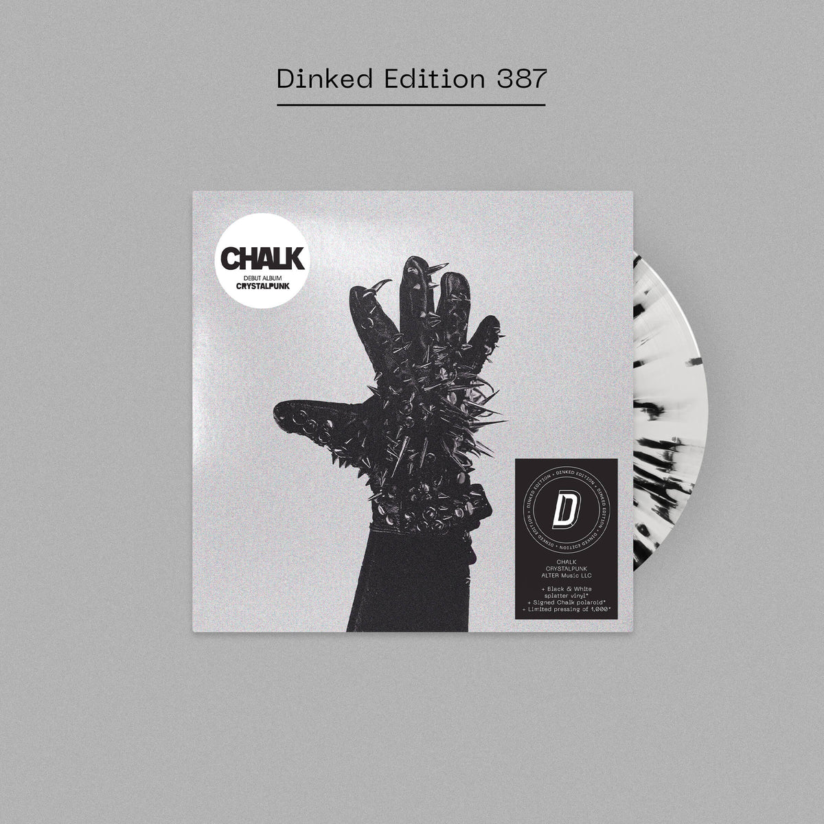 CHALK - CRYSTALPUNK - DINKED EDITION BLACK & WHITE SPLATTER VINYL LP