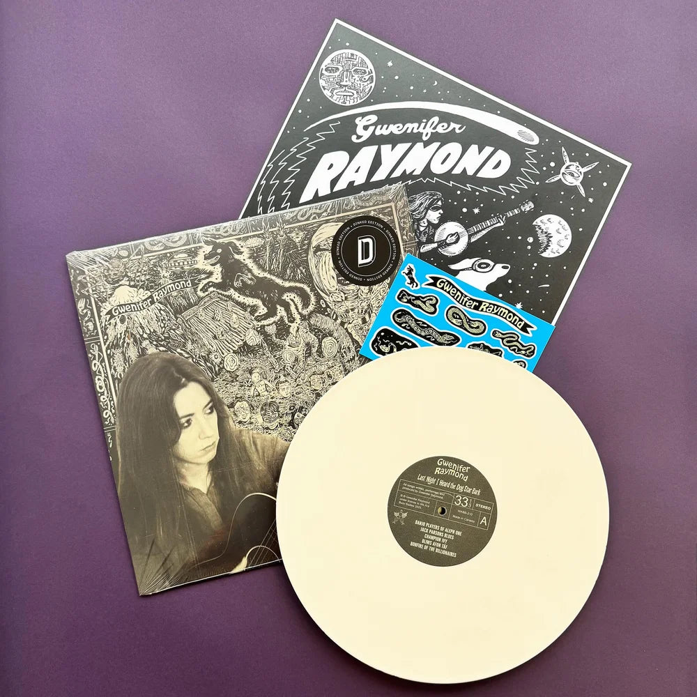 GWENIFER RAYMOND - LAST NIGHT I HEARD THE DOG STAR BARK - DOG BONE COLOUR VINYL LP