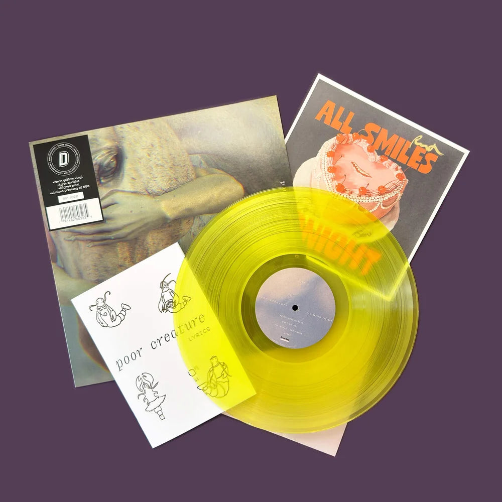 POOR CREATURE - ALL SMILES TONIGHT - NEON YELLOW VINYL LP
