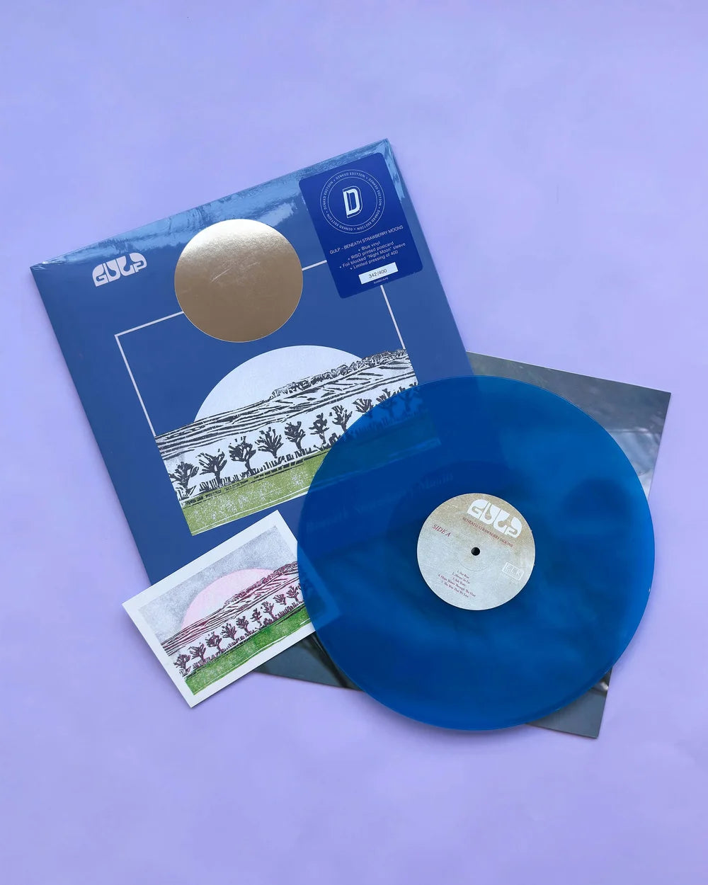 GULP - BENEATH STRAWBERRY MOONS - DINKED EDITION BLUE VINYL LP