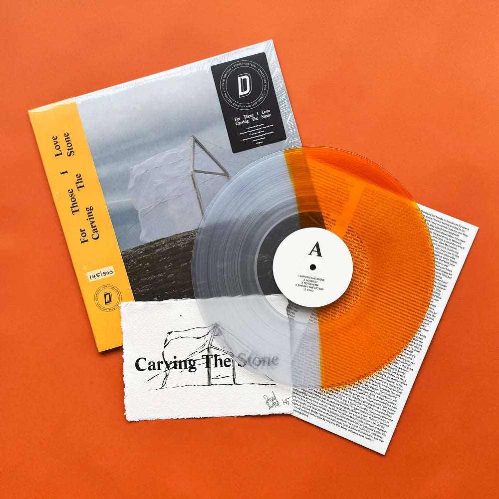 FOR THOSE I LOVE - CARVING THE STONE - DINKED EDITION TRANSPARENT ORANGE/CLEAR SPLIT VINYL LP