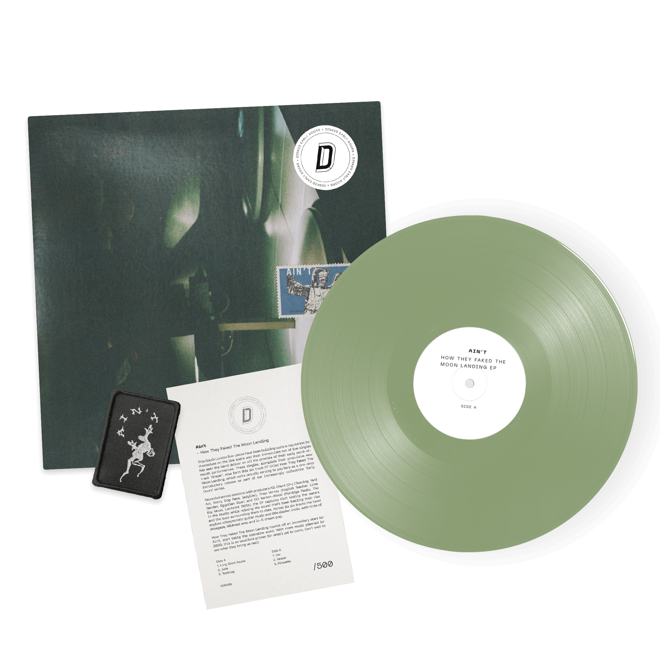 AIN’T - HOW THEY FAKED THE MOON LANDING EP - DINKED EARLY DOORS EDITION NO.9 - DUCK EGG GREEN VINYL