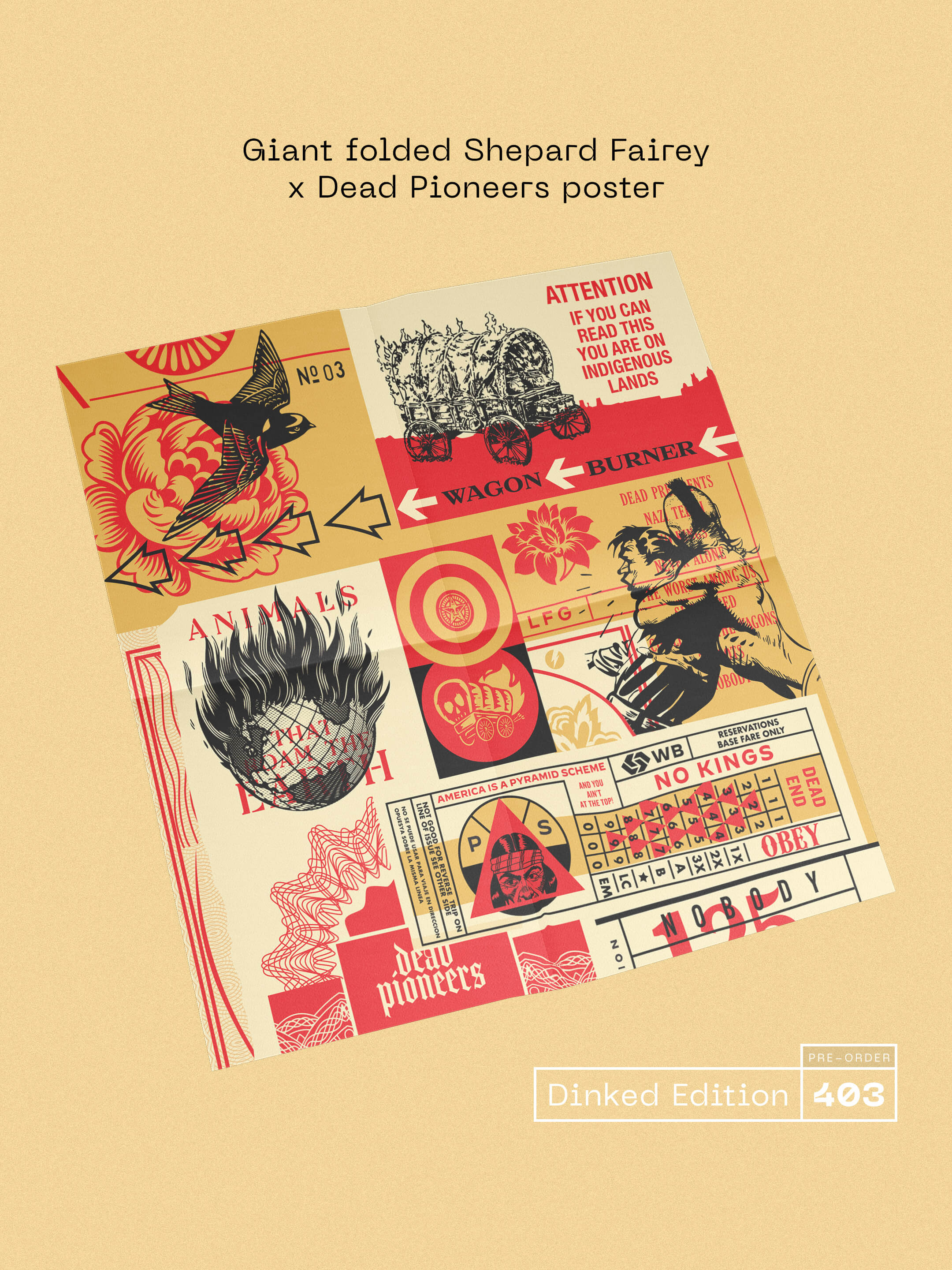 DEAD PIONEERS - WAGON BURNER - DINKED EDITION 403 - BLACK & WHITE