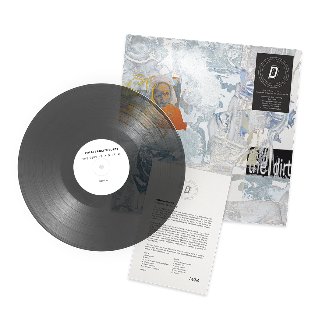 POLLYFROMTHEDIRT - THE DIRT - DINKED EARLY DOORS EDITION 10 - SIGNED & NUMBERED TRANSLUCENT BLACK VINYL LP
