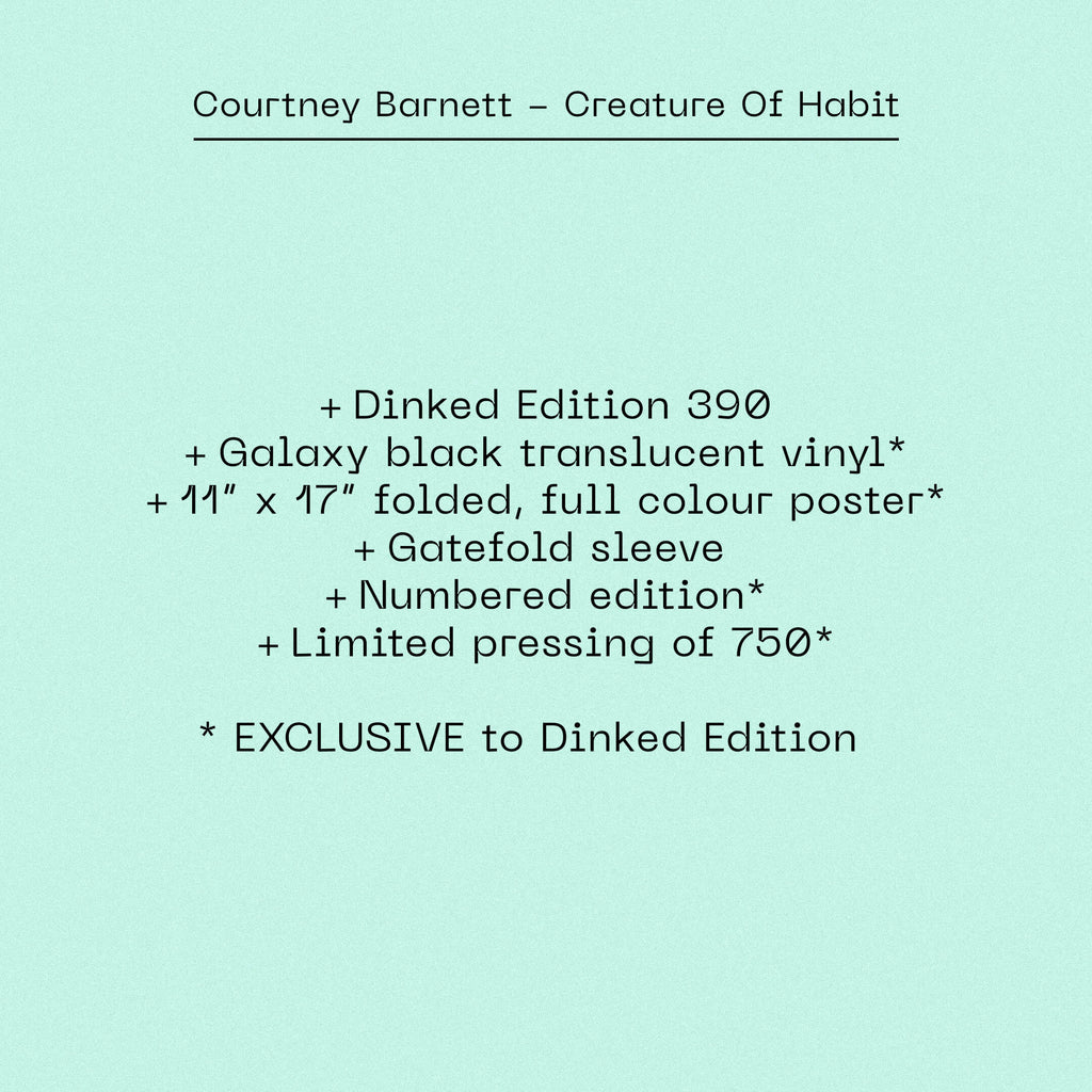 COURTNEY BARNETT - CREATURE OF HABIT - DINKED EDITION 390 - GALAXY BLACK TRANSLUCENT VINYL LP