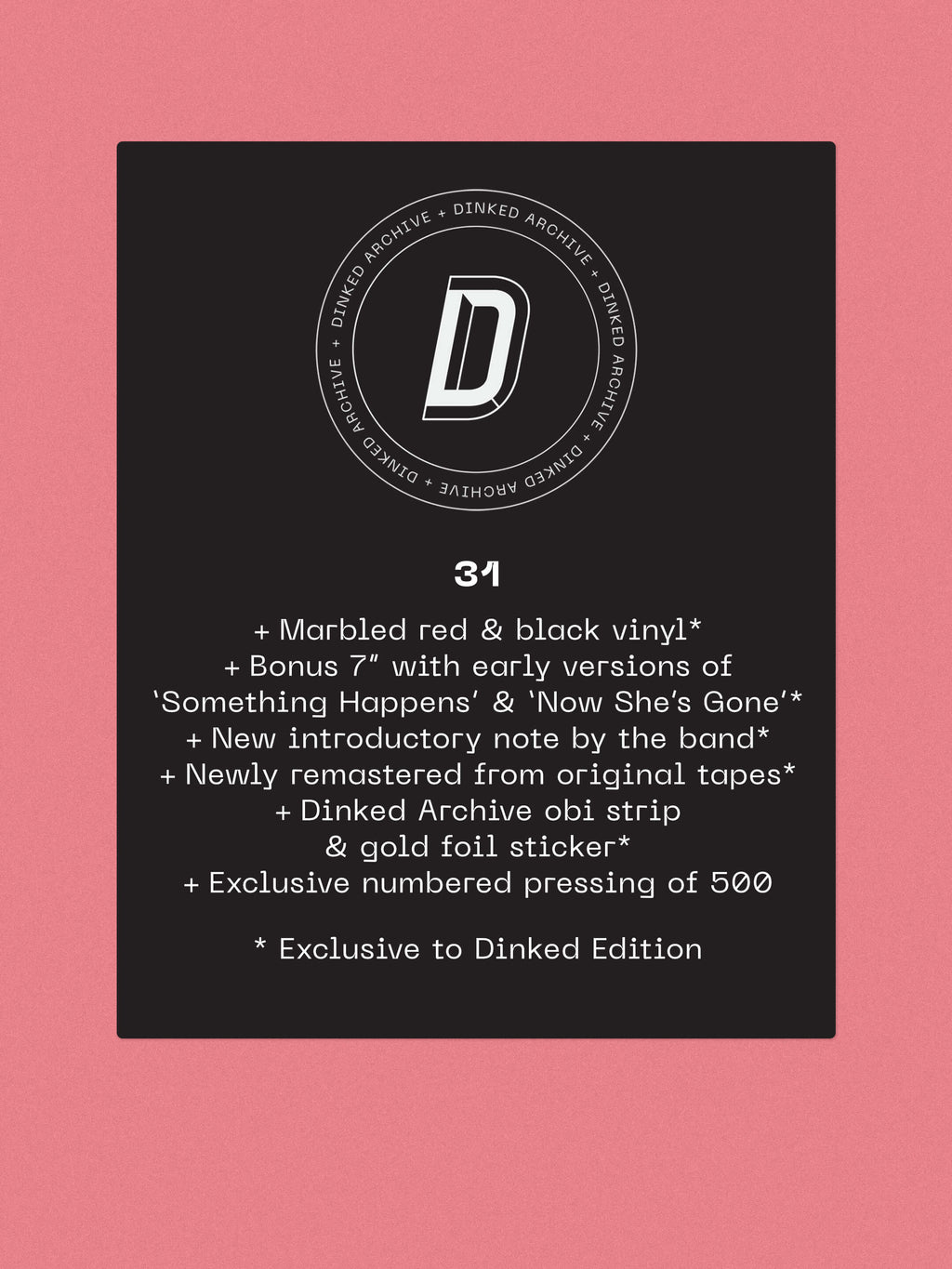 THE MIGHTY LEMON DROPS - HAPPY HEAD (40th ANNIVERSARY) - DINKED ARCHIVE EDITION 31 RED & BLACK MARBLE VINYL LP + 7”