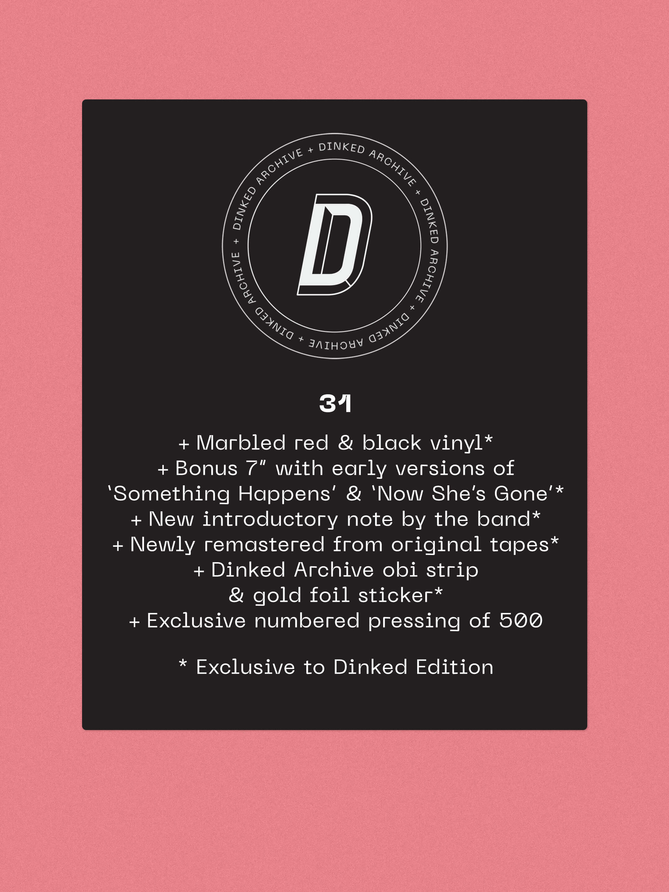 THE MIGHTY LEMON DROPS - HAPPY HEAD (40th ANNIVERSARY) - DINKED ARCHIVE EDITION 31 RED & BLACK MARBLE VINYL LP + 7”