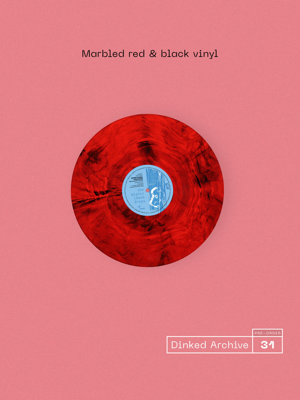 THE MIGHTY LEMON DROPS - HAPPY HEAD (40th ANNIVERSARY) - DINKED ARCHIVE EDITION 31 RED & BLACK MARBLE VINYL LP + 7”