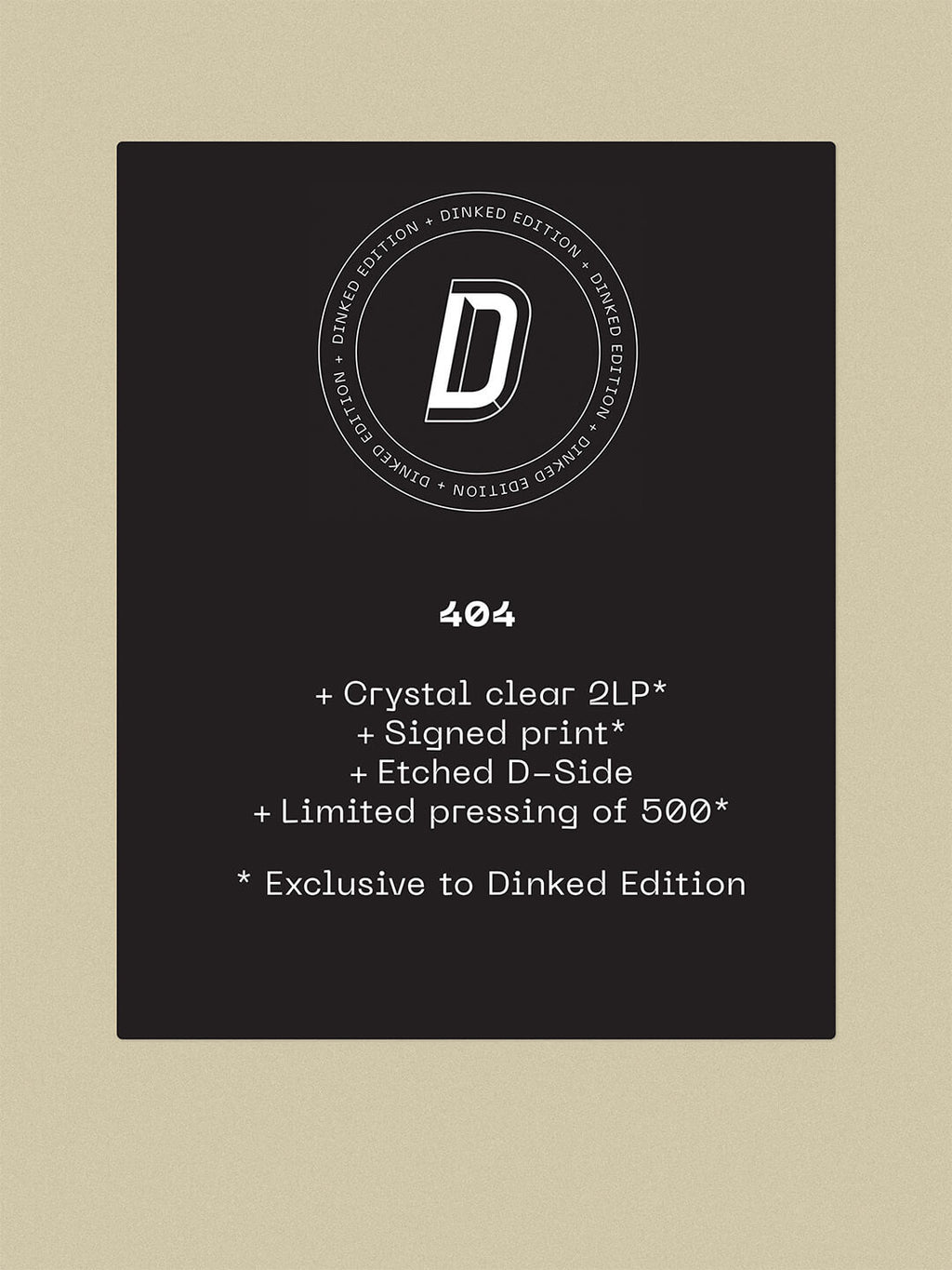 SLIFT - FANTASIA - DINKED EDITION 404 - CRYSTAL CLEAR VINYL 2LP & SIGNED PRINT