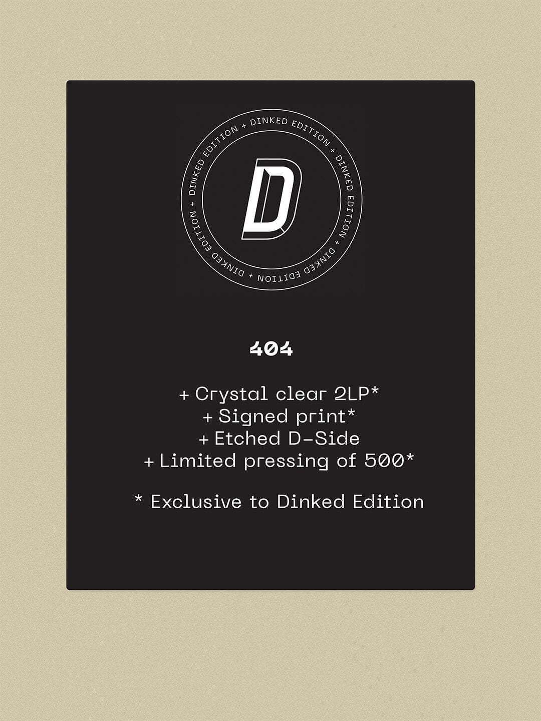 SLIFT - FANTASIA - DINKED EDITION 404 - CRYSTAL CLEAR VINYL 2LP & SIGNED PRINT