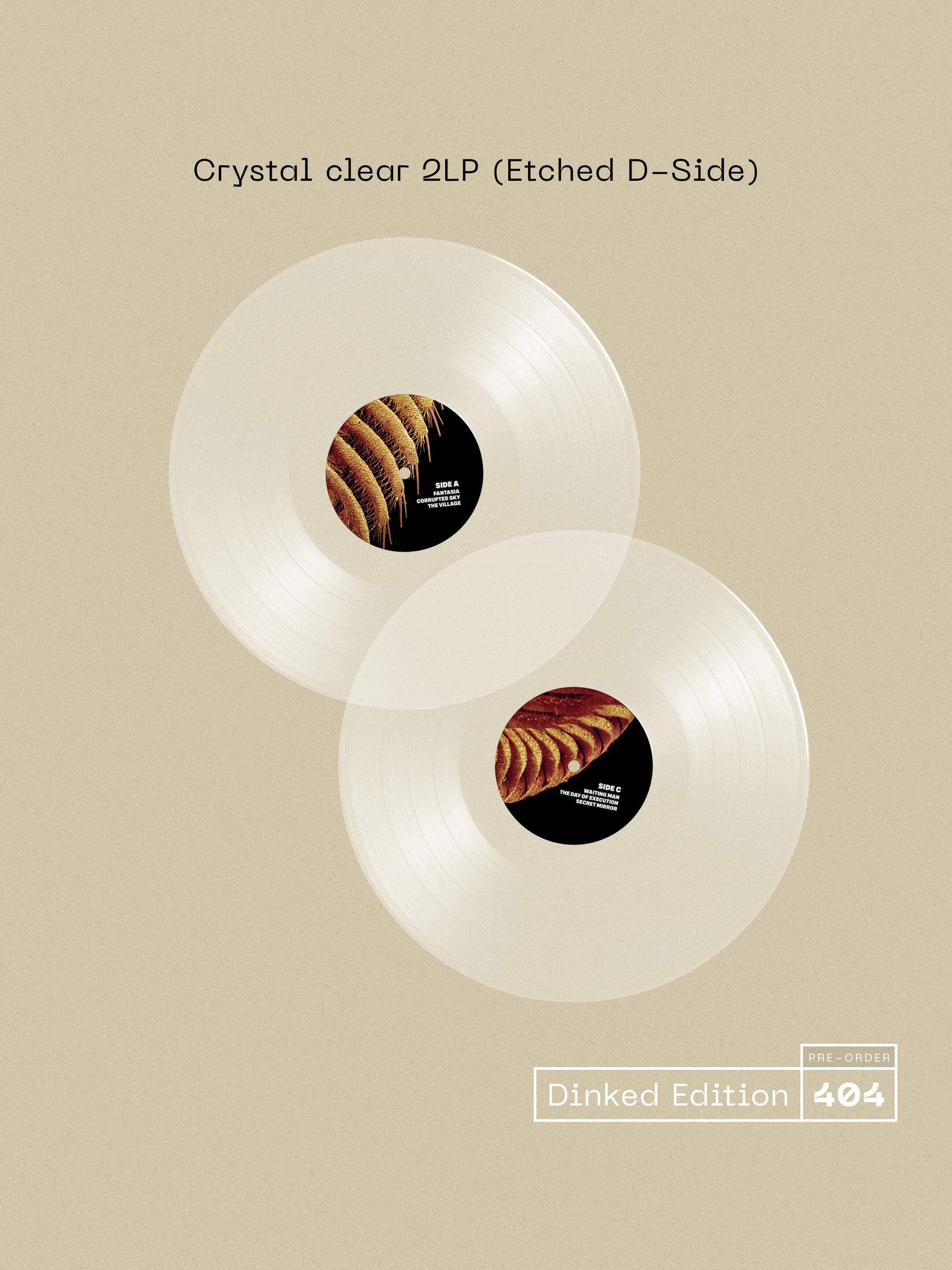 SLIFT - FANTASIA - DINKED EDITION 404 - CRYSTAL CLEAR VINYL 2LP & SIGNED PRINT