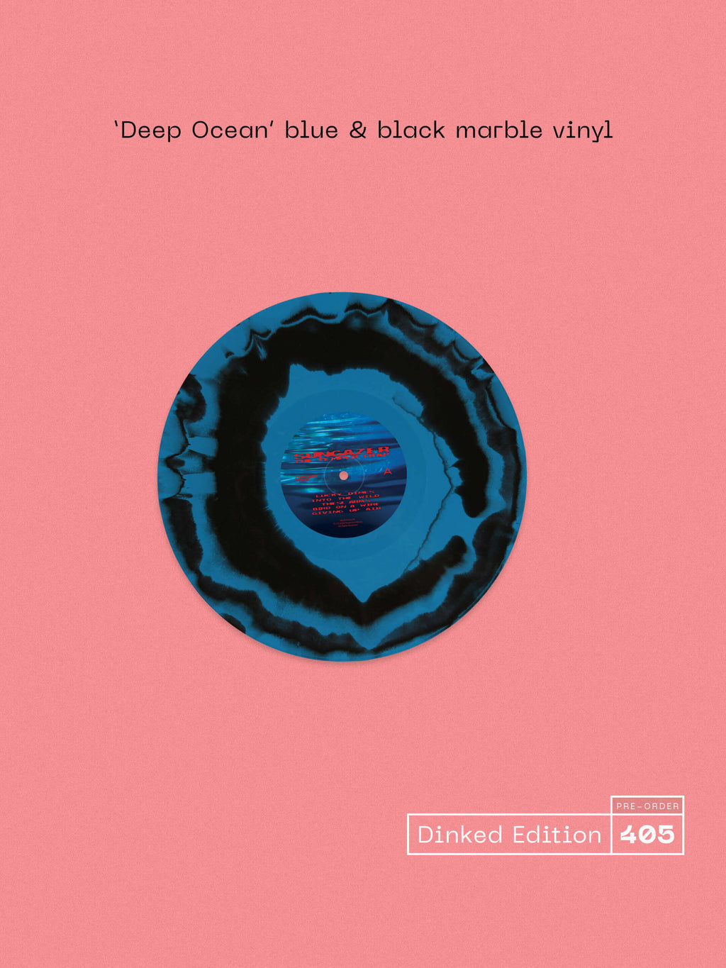 THE TEMPER TRAP - SUNGAZER - DINKED EDITION 405 - DEEP OCEAN BLUE & BLACK MARBLE VINYL LP